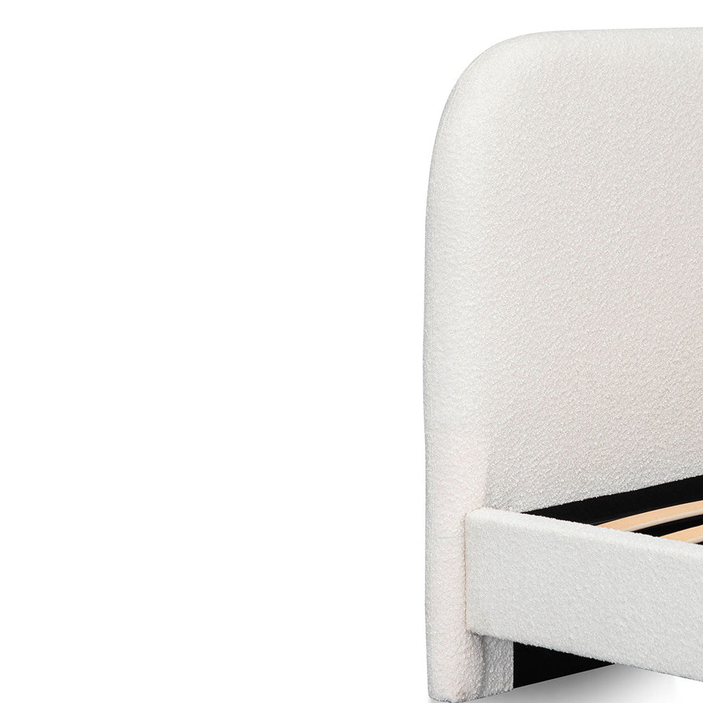 King Lazio Bed Frame - Cream White