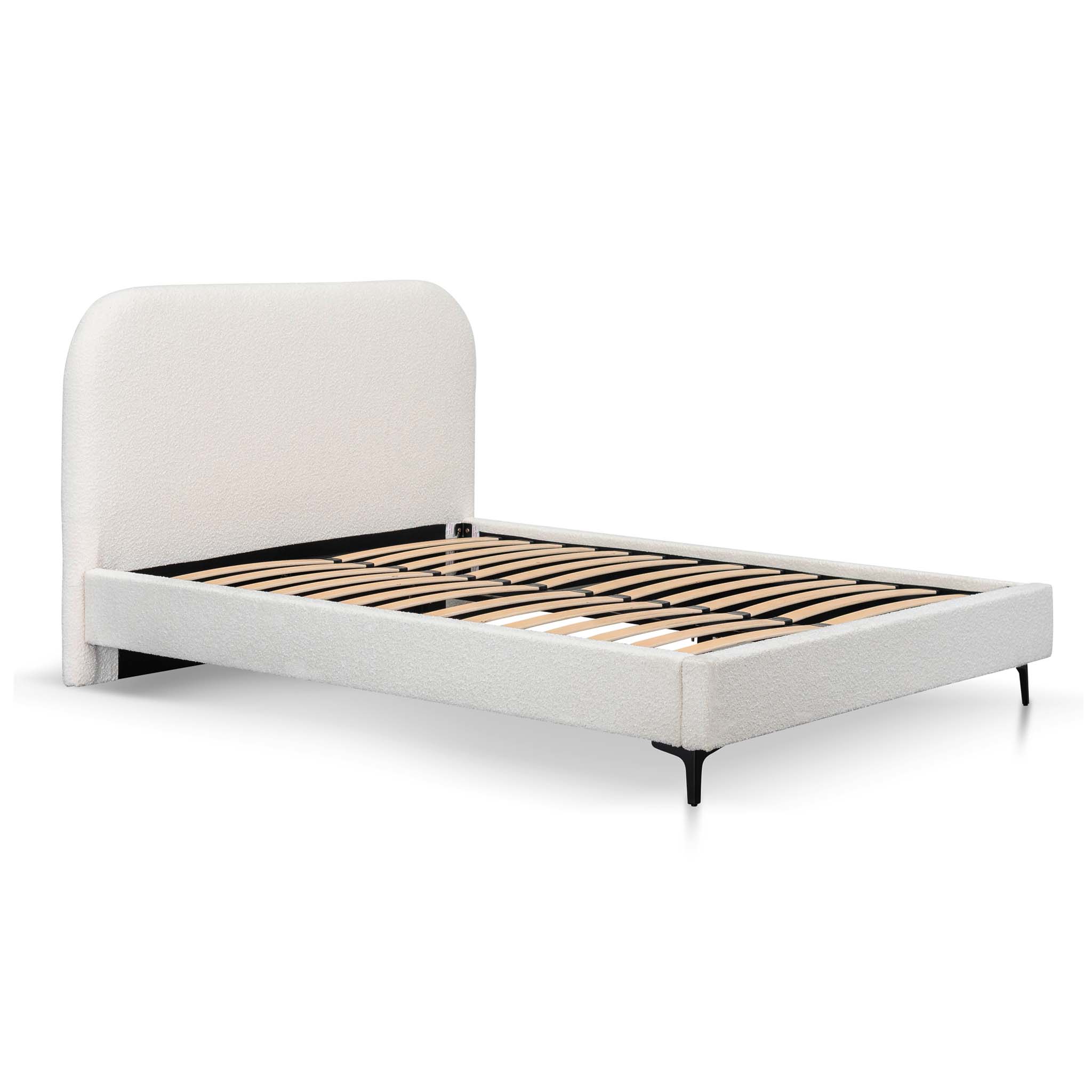 King Lazio Bed Frame - Cream White