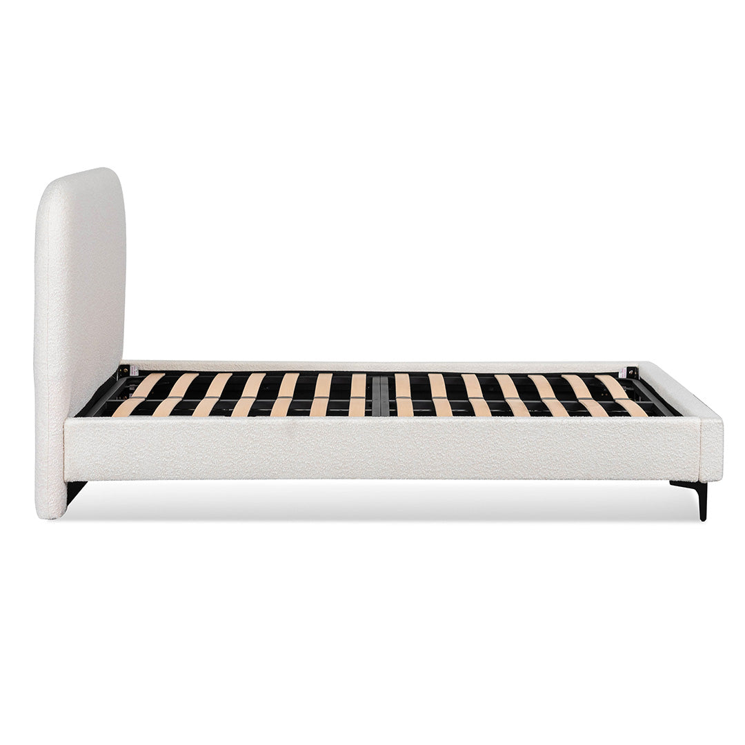 King Lazio Bed Frame - Cream White