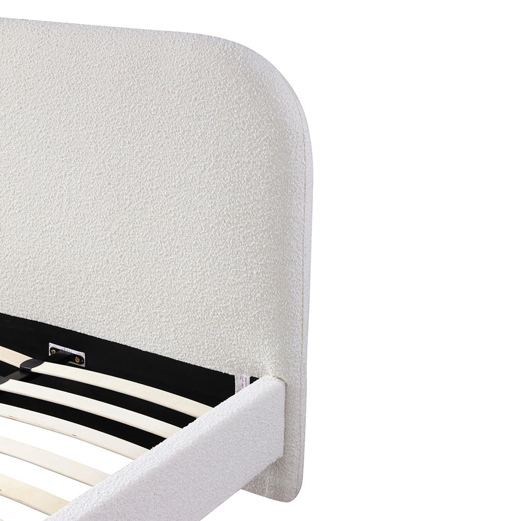 Queen Lazio Bed Frame - Cream White