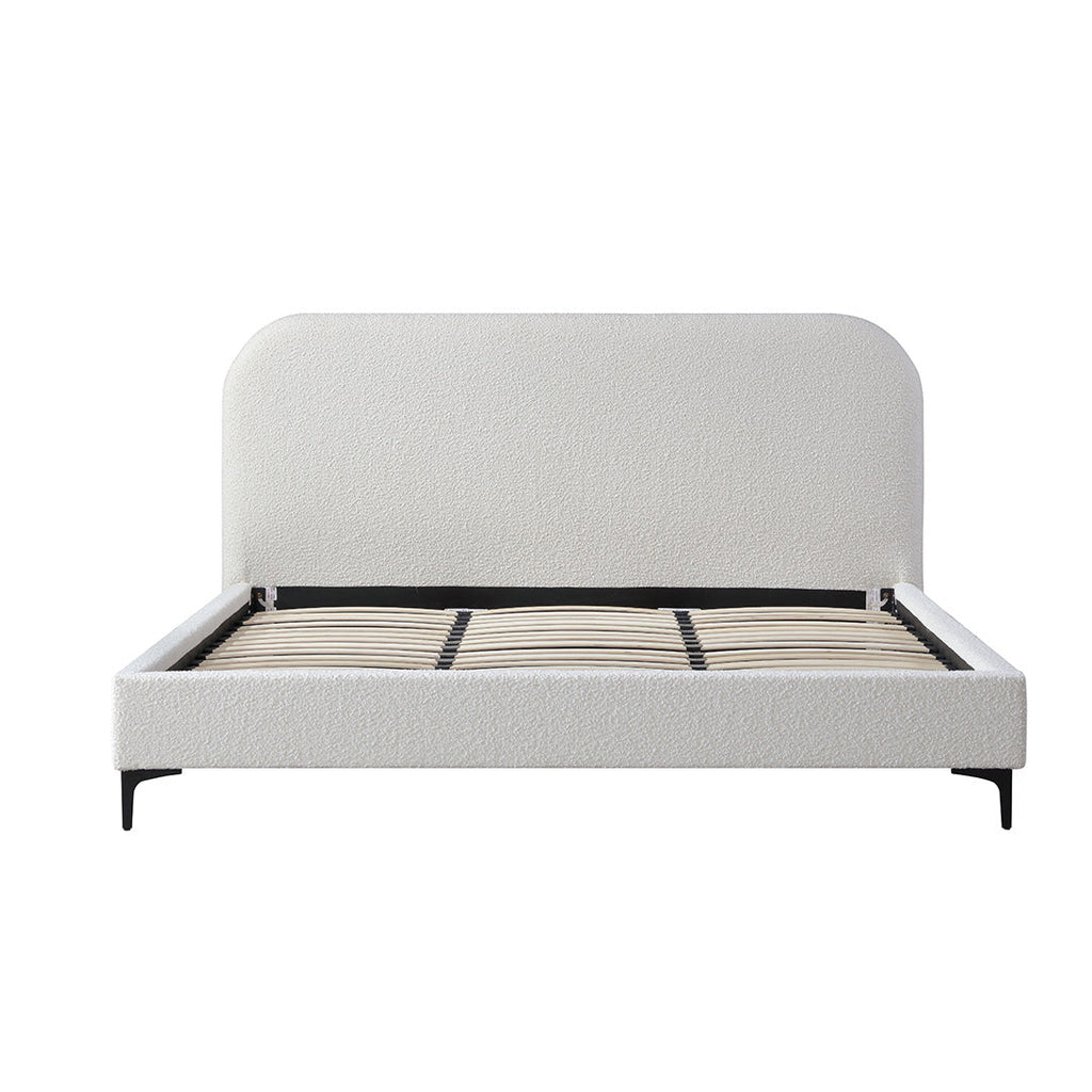 Queen Lazio Bed Frame - Cream White