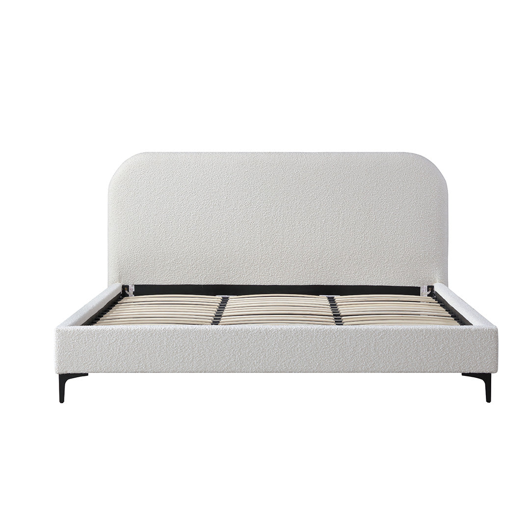 Queen Lazio Bed Frame - Cream White