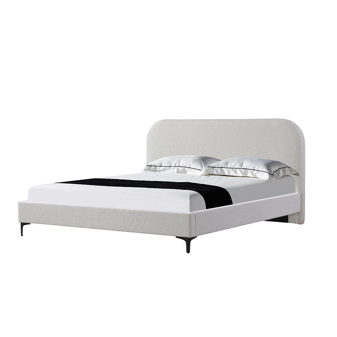Queen Lazio Bed Frame - Cream White