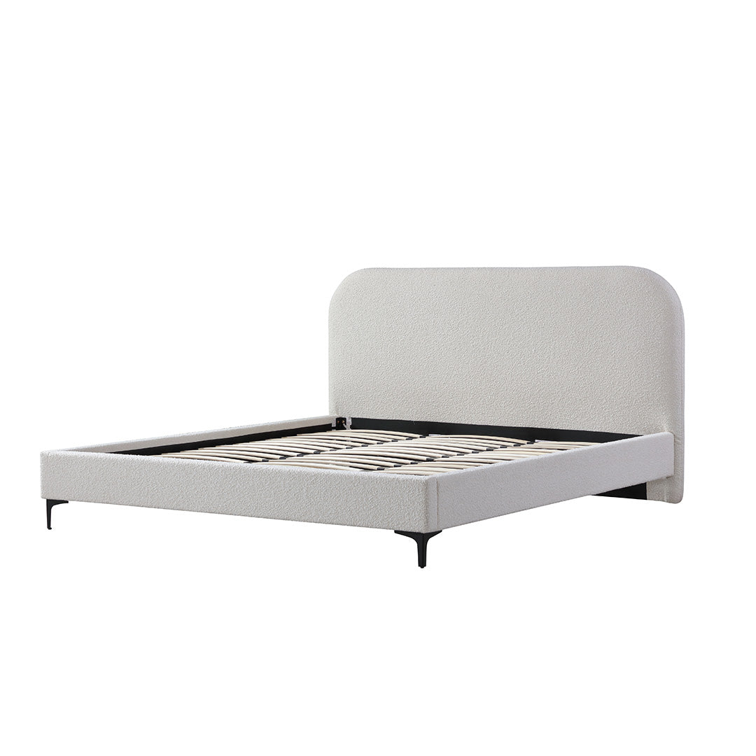 Queen Lazio Bed Frame - Cream White