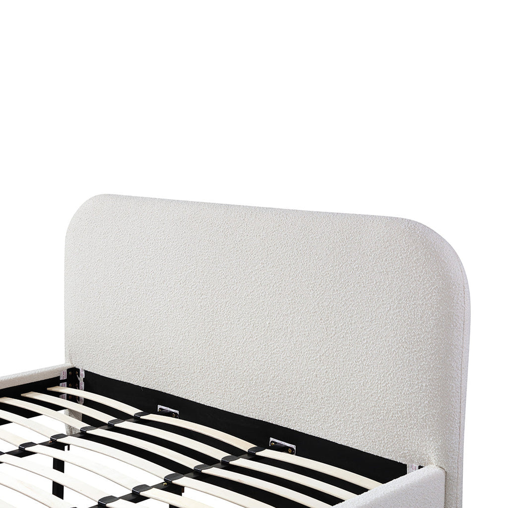 Queen Lazio Bed Frame - Cream White