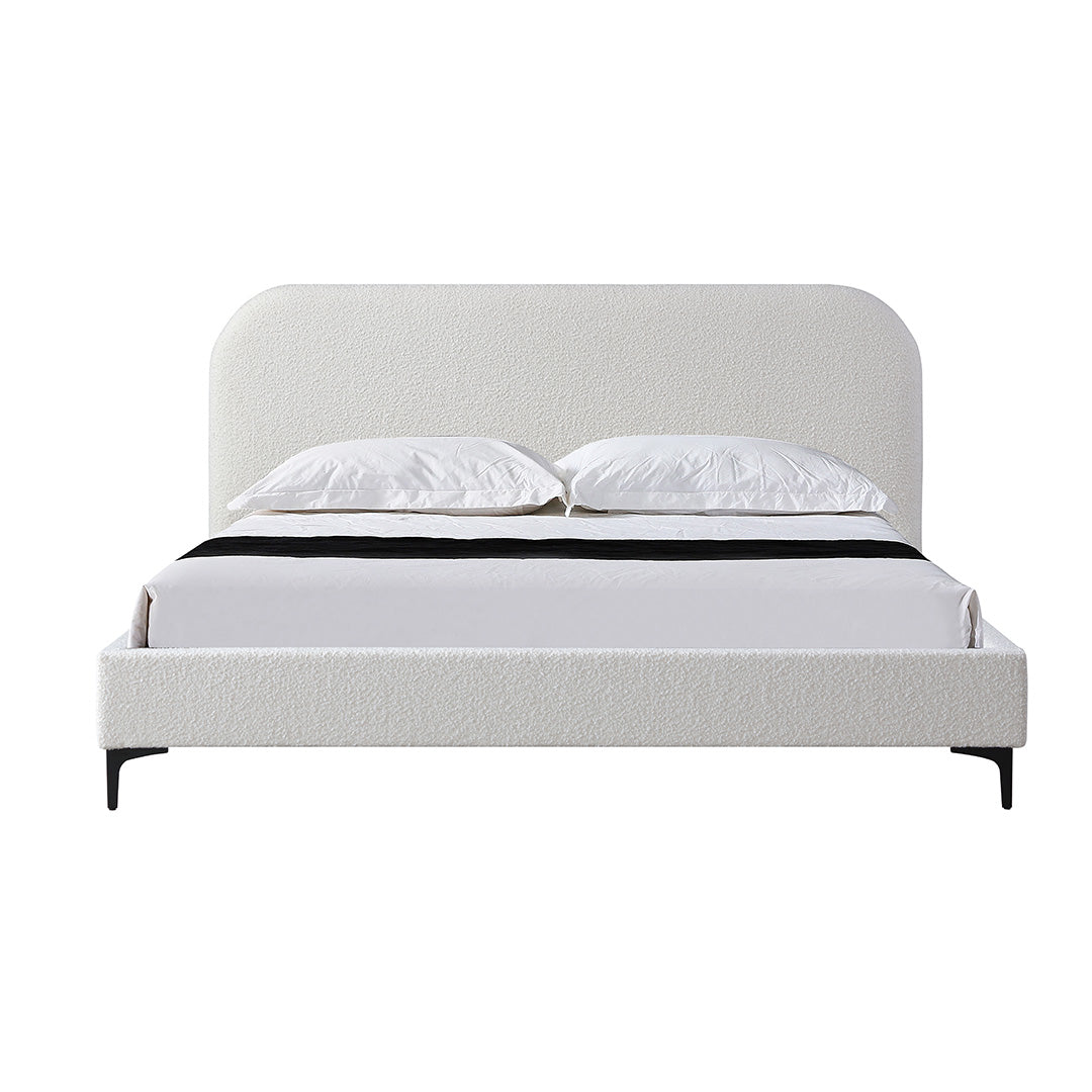 Queen Lazio Bed Frame - Cream White