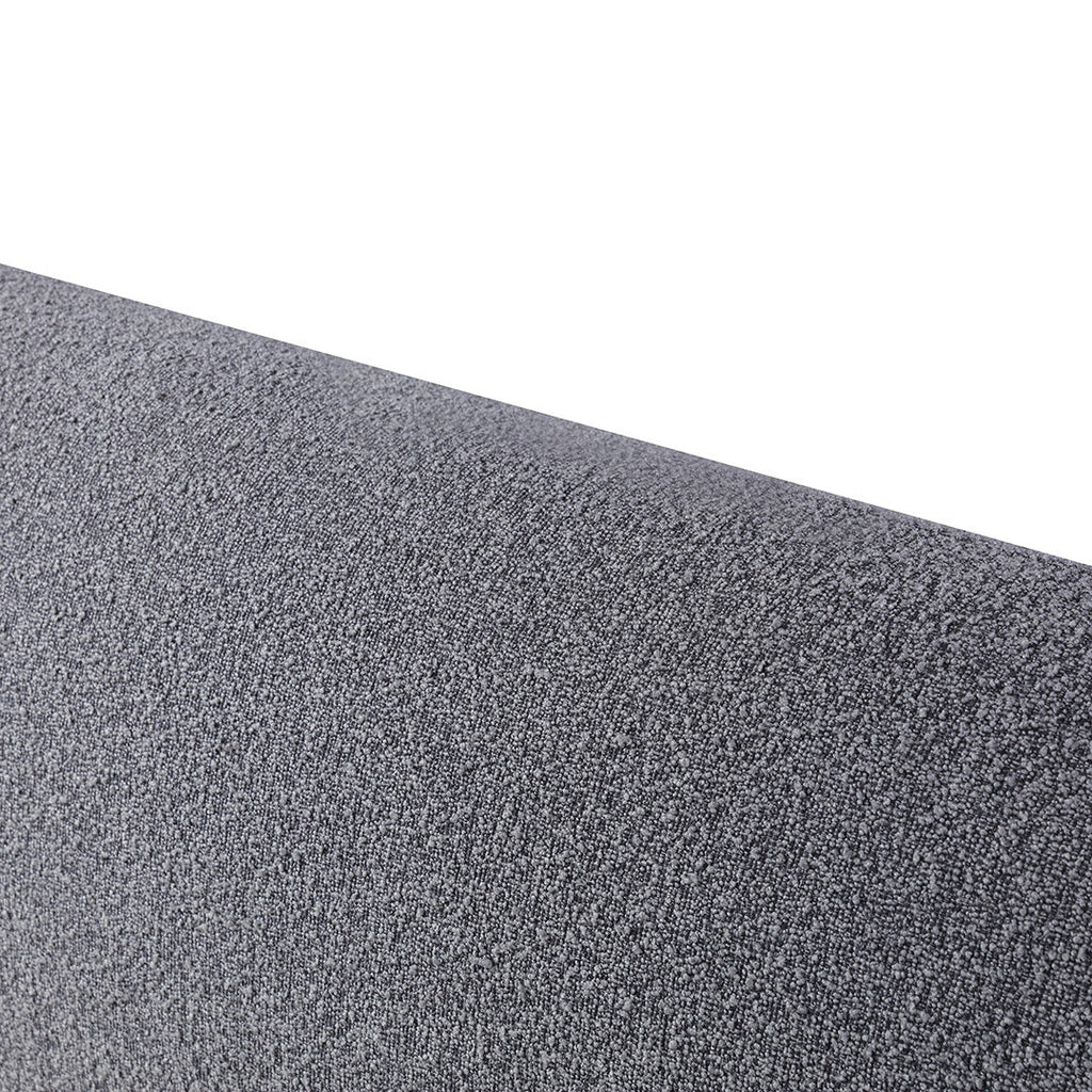 Queen Lazio Bed Frame - Charcoal Pepper Boucle