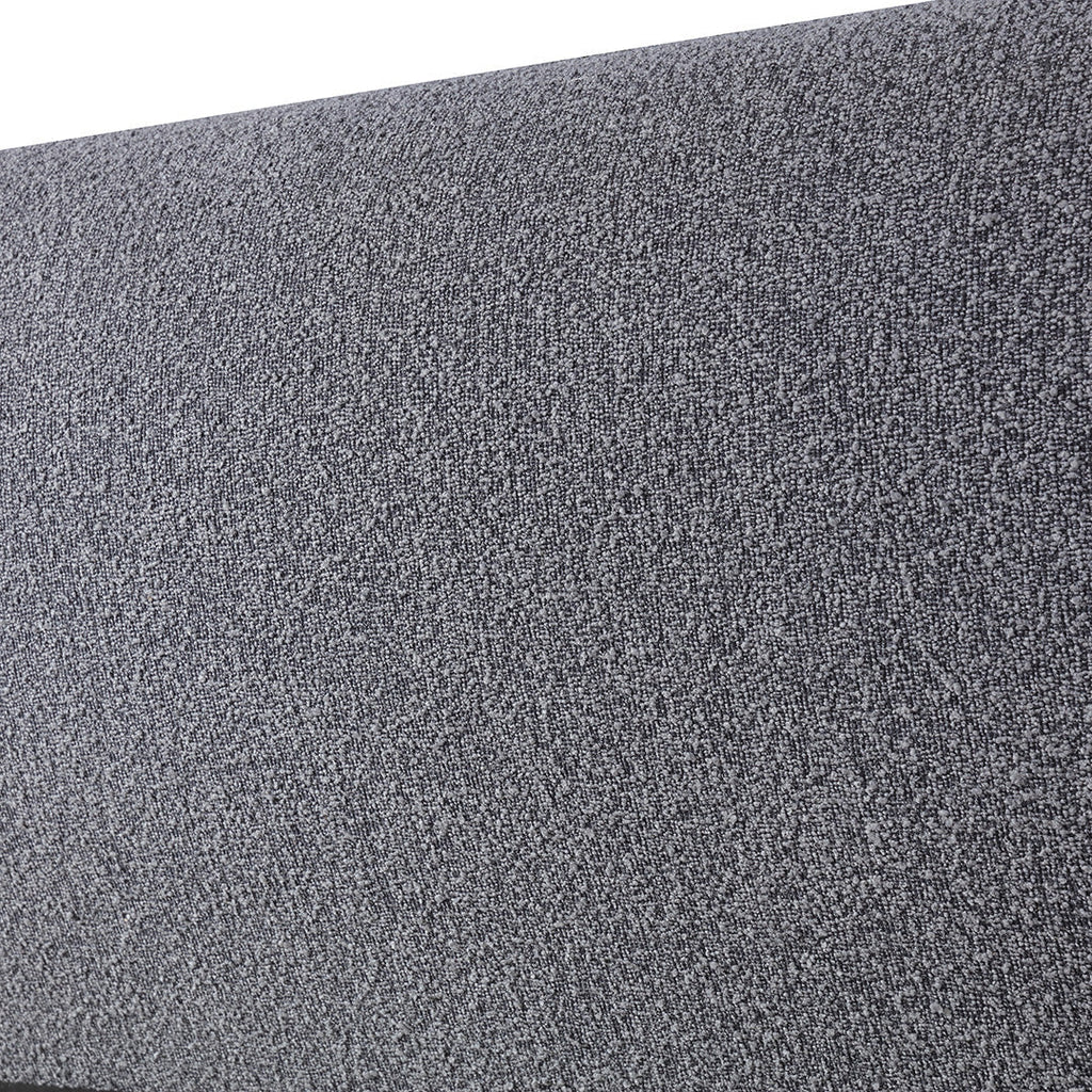 Queen Lazio Bed Frame - Charcoal Pepper Boucle