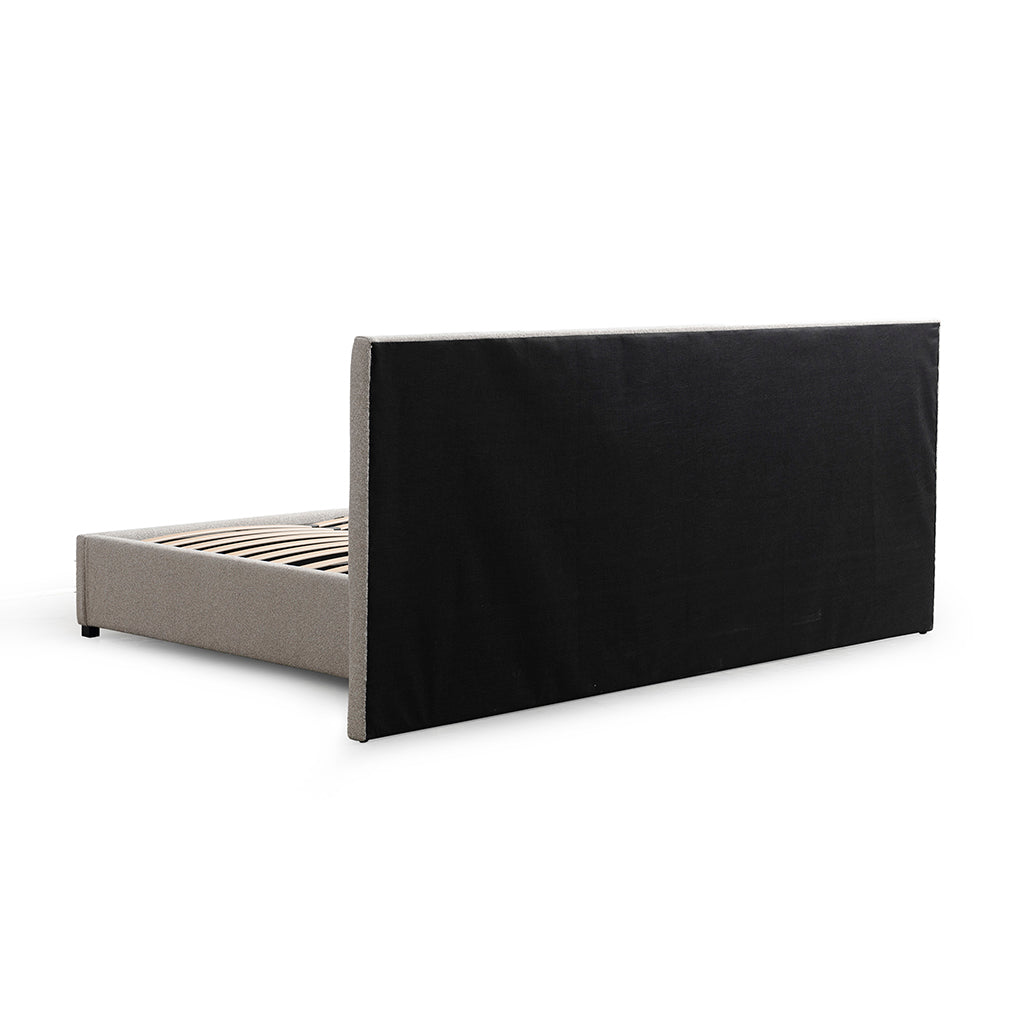 King Lazio Bed Frame - Clay Grey with Storage