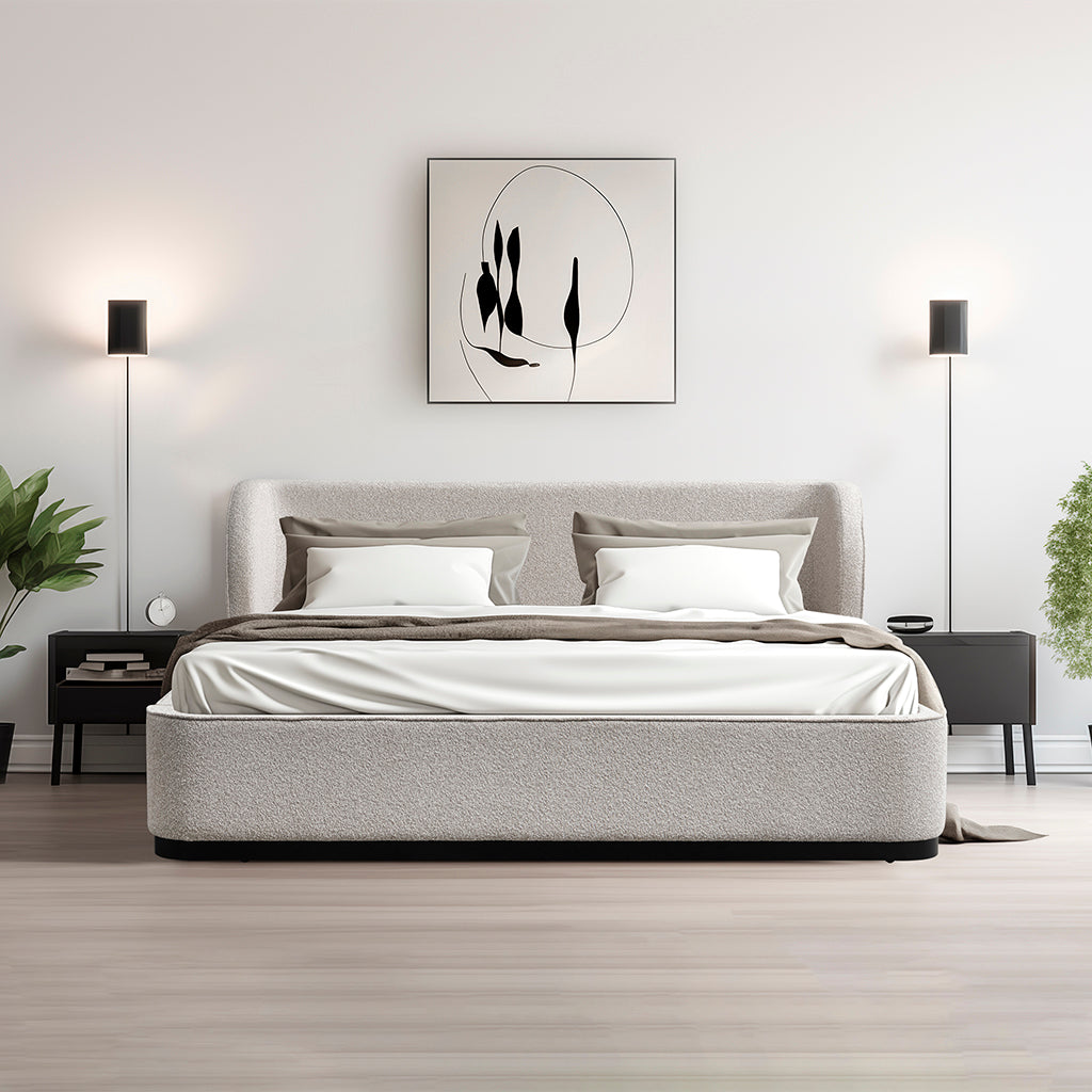 Queen Lazio Bed Frame - Clay Grey