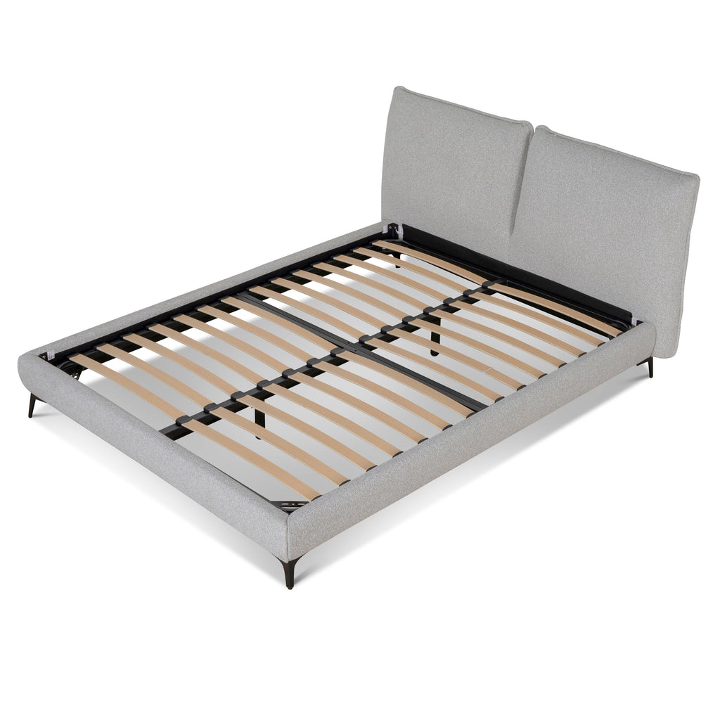 Fabric Queen Lazio Bed Frame - Clay Grey