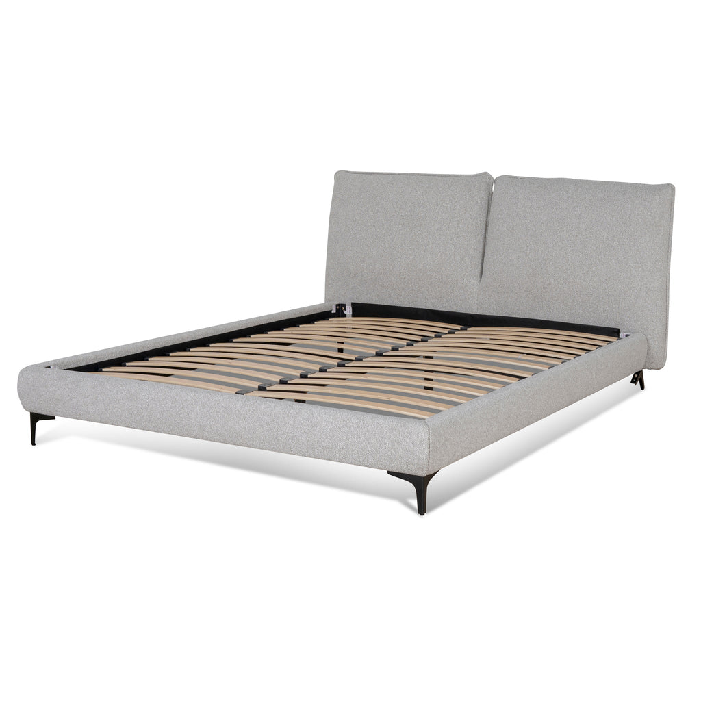 Fabric King Lazio Bed Frame - Clay Grey