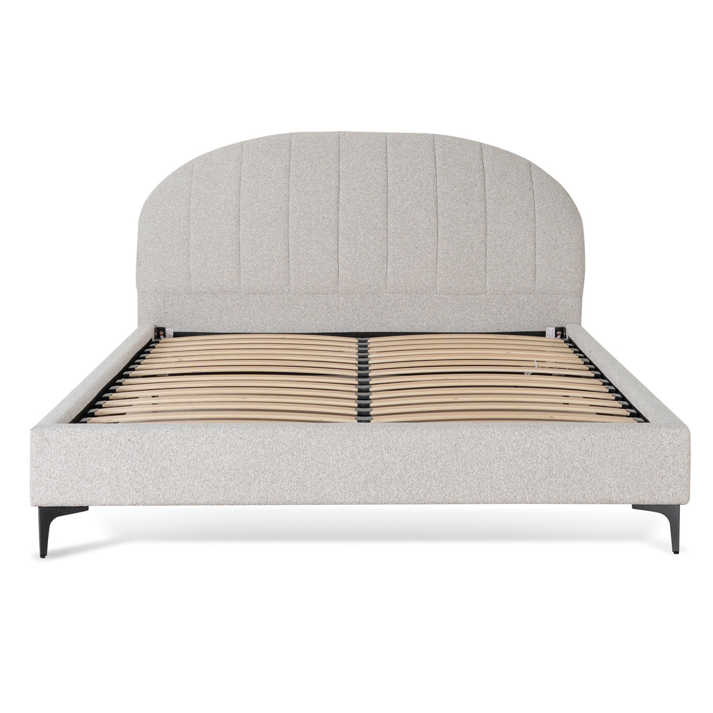 Fabric Queen Lazio Bed Frame - Clay Grey