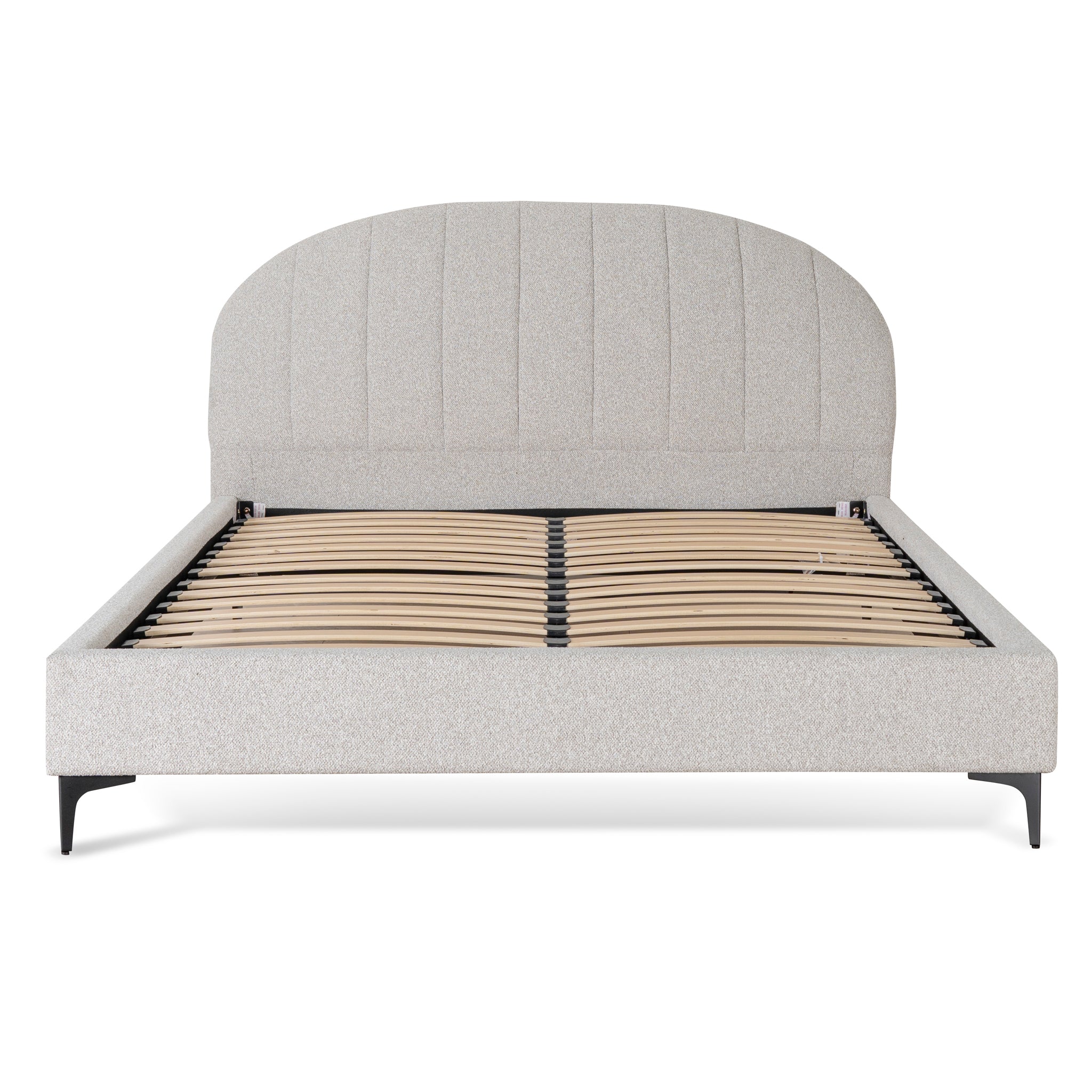 Fabric Queen Lazio Bed Frame - Clay Grey