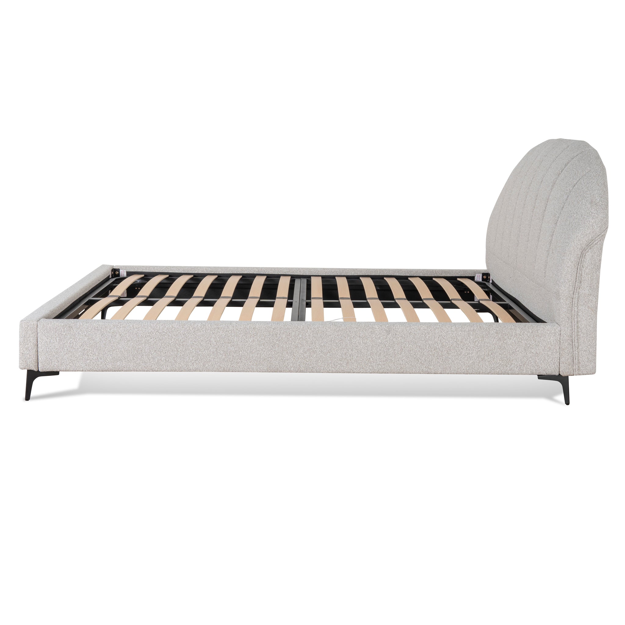 Fabric Queen Lazio Bed Frame - Clay Grey
