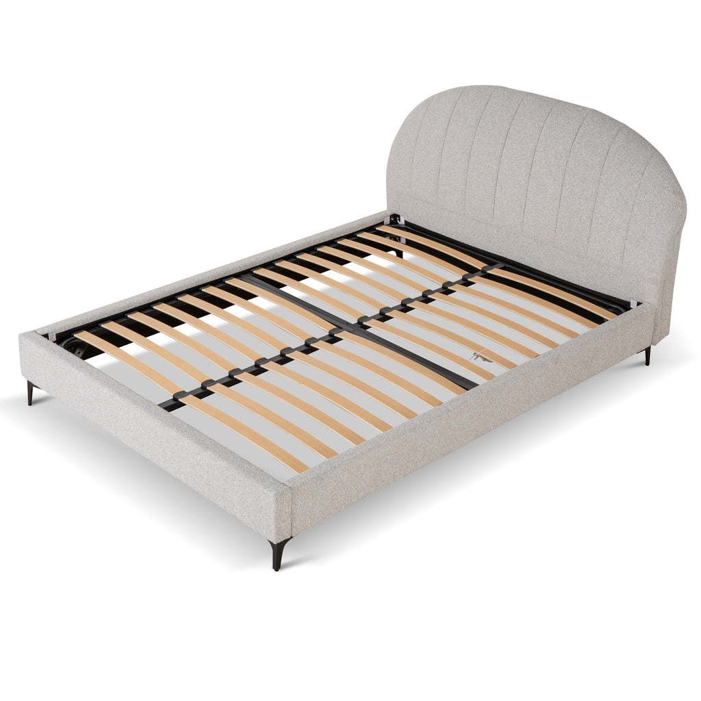 Fabric Queen Lazio Bed Frame - Clay Grey
