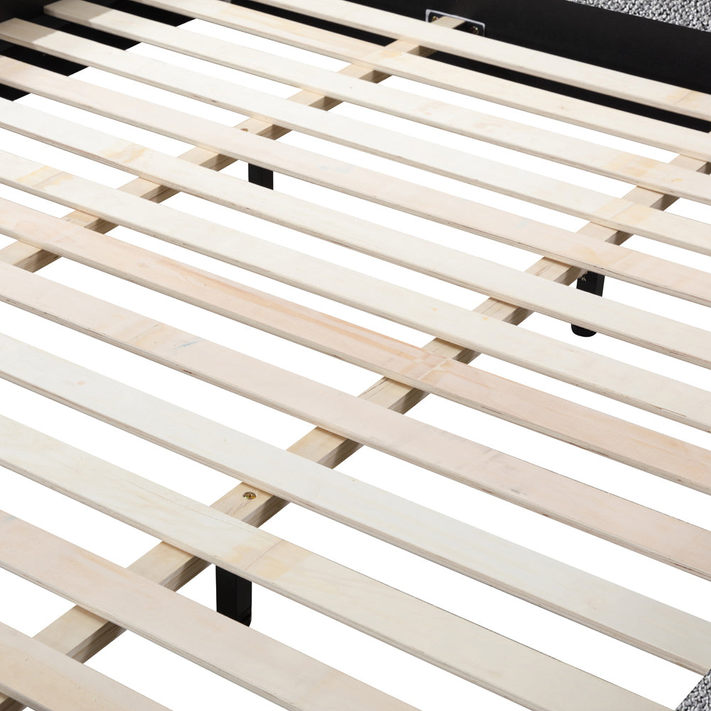 King Lazio Bed Frame - Storm Grey