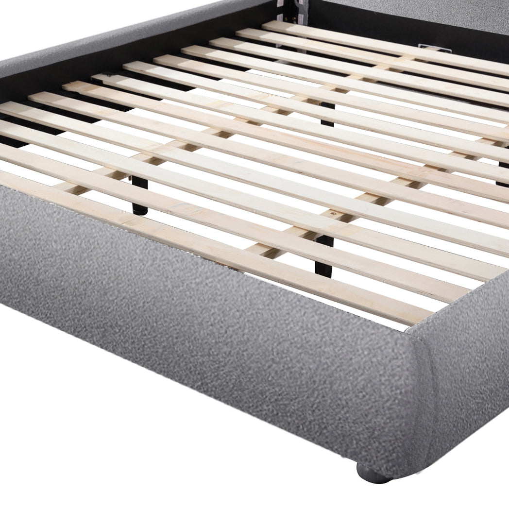 King Lazio Bed Frame - Storm Grey