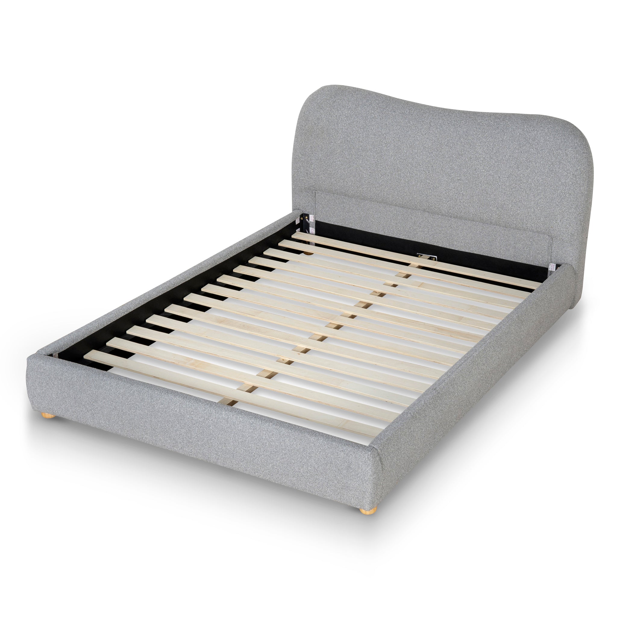 Queen Lazio Bed Frame - Storm Grey