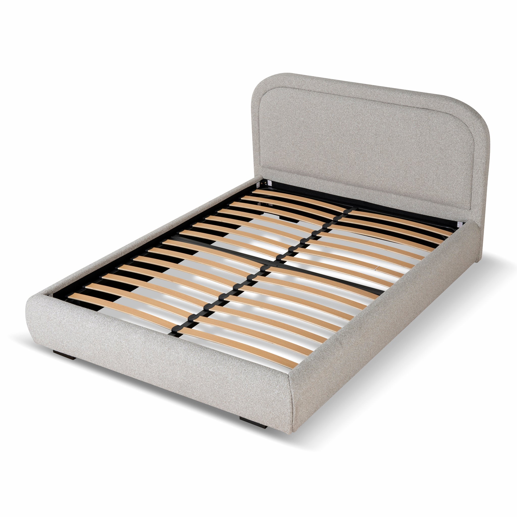Fabric Queen Lazio Bed Frame - Clay Grey