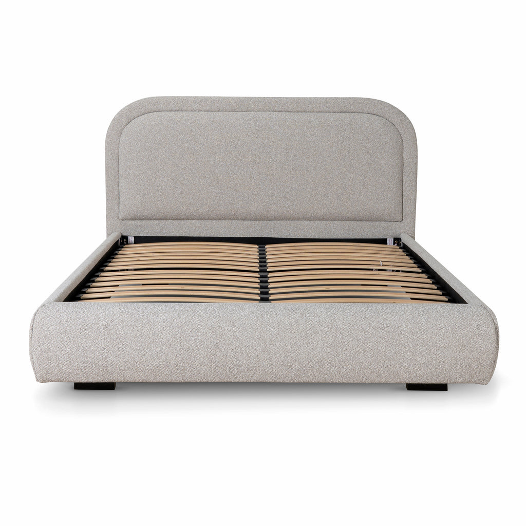Fabric Queen Lazio Bed Frame - Clay Grey