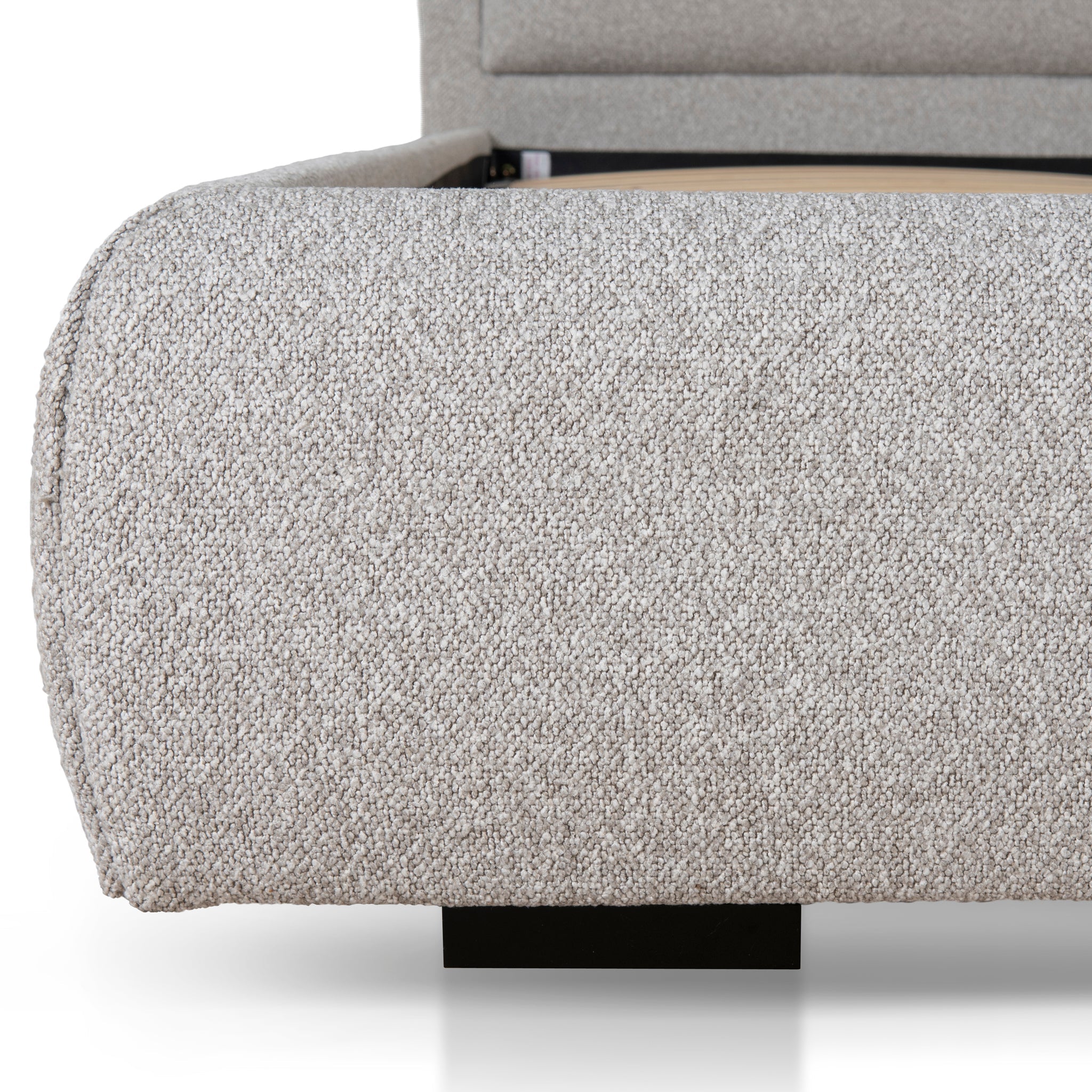Fabric Queen Lazio Bed Frame - Clay Grey