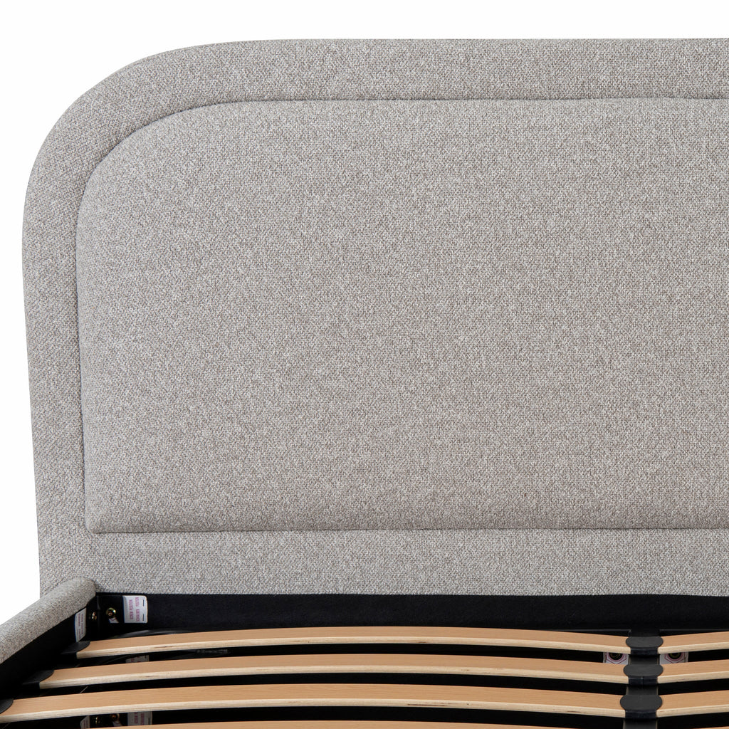 Fabric Queen Lazio Bed Frame - Clay Grey