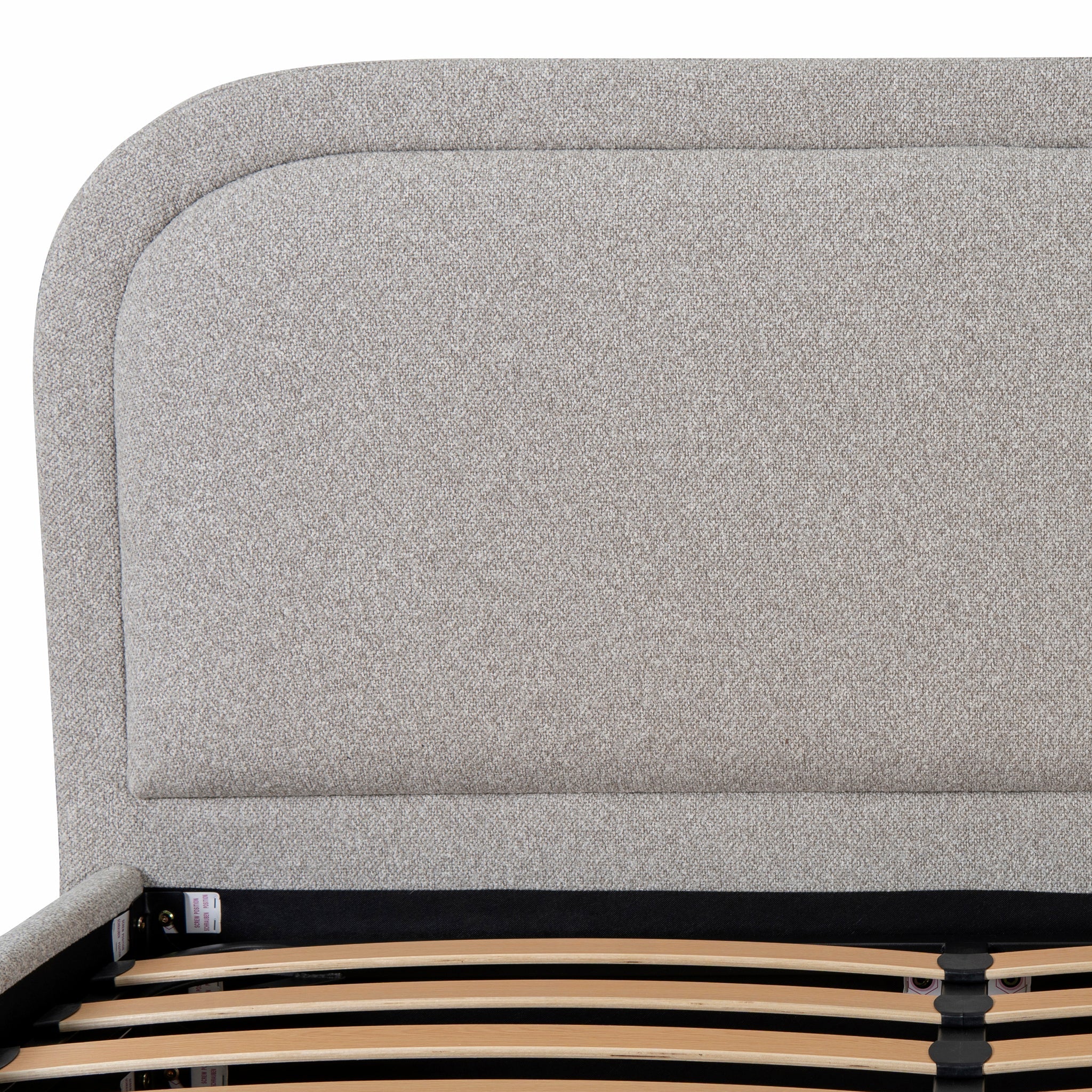 Fabric Queen Lazio Bed Frame - Clay Grey