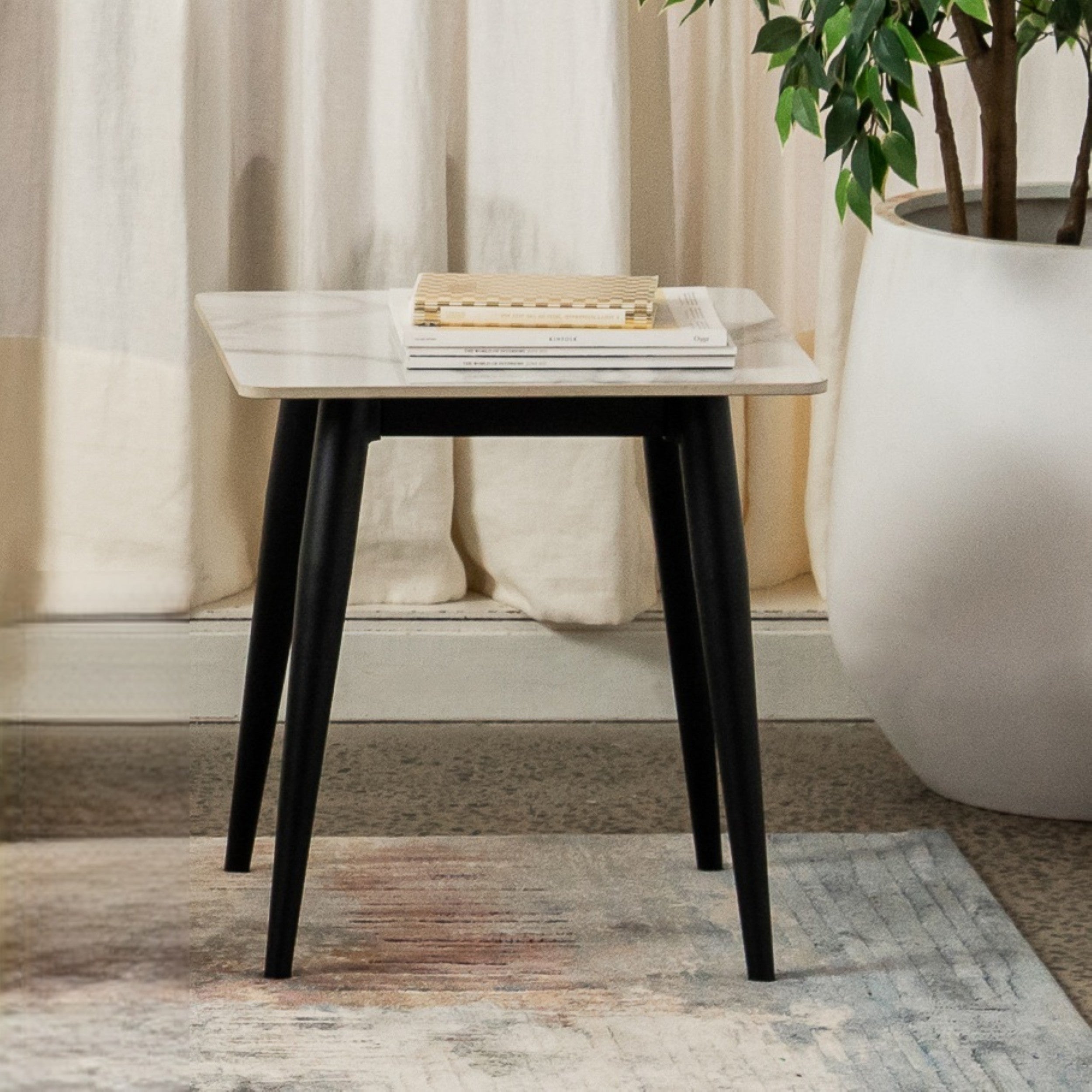 Marlow Side Table Snow White Ceramic