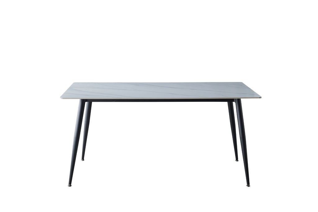 Marlow Large Dining Table Snow White Ceramic