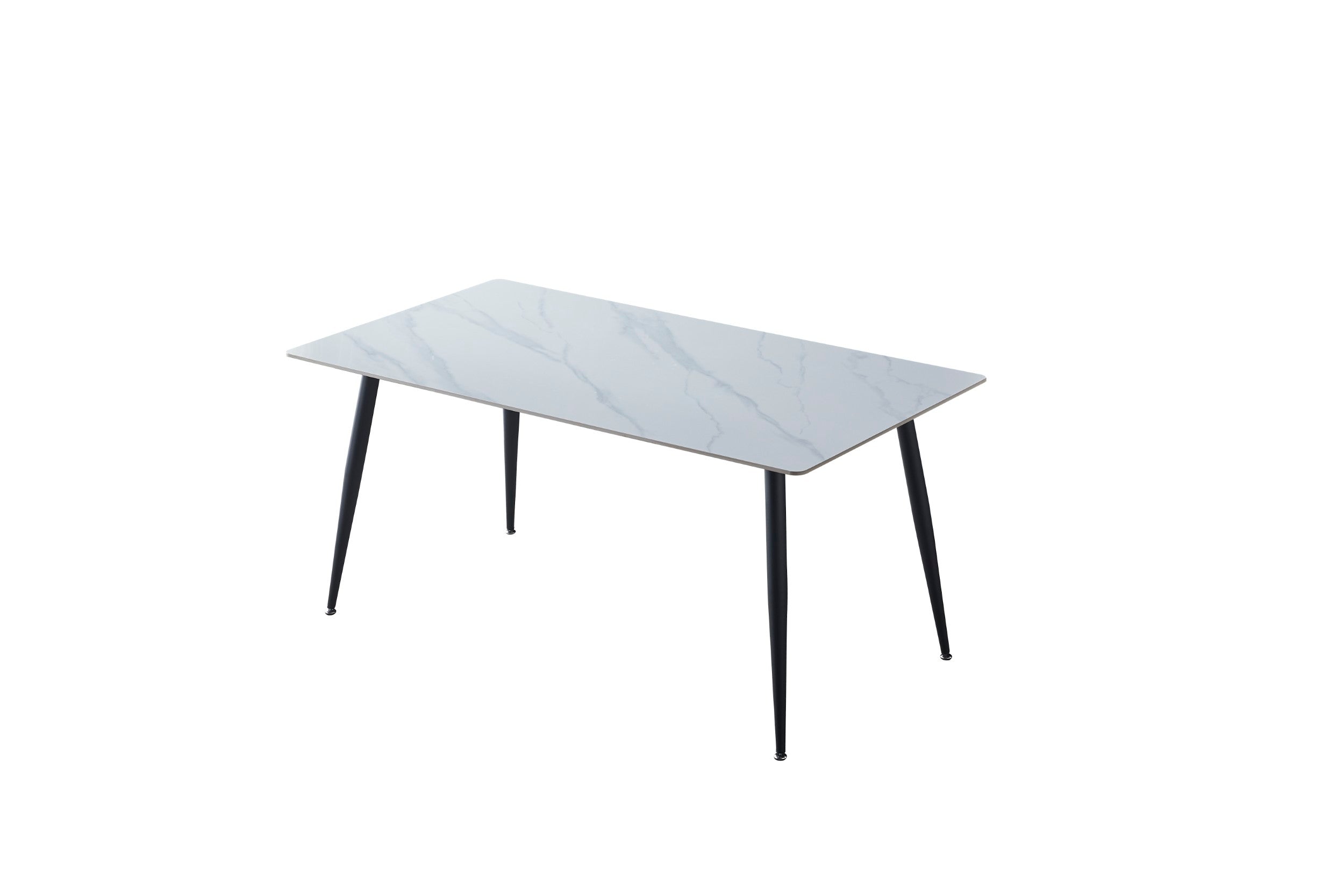 Marlow Large Dining Table Snow White Ceramic