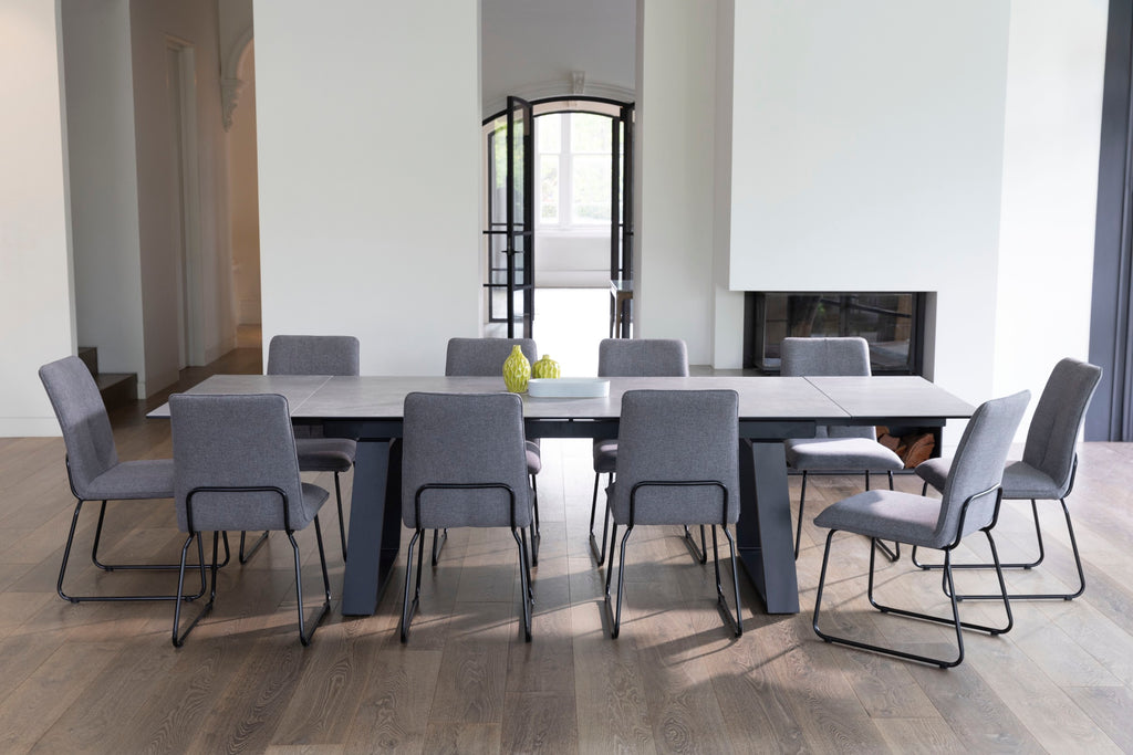 Stratum Extension Dining Table Andesite Ceramic
