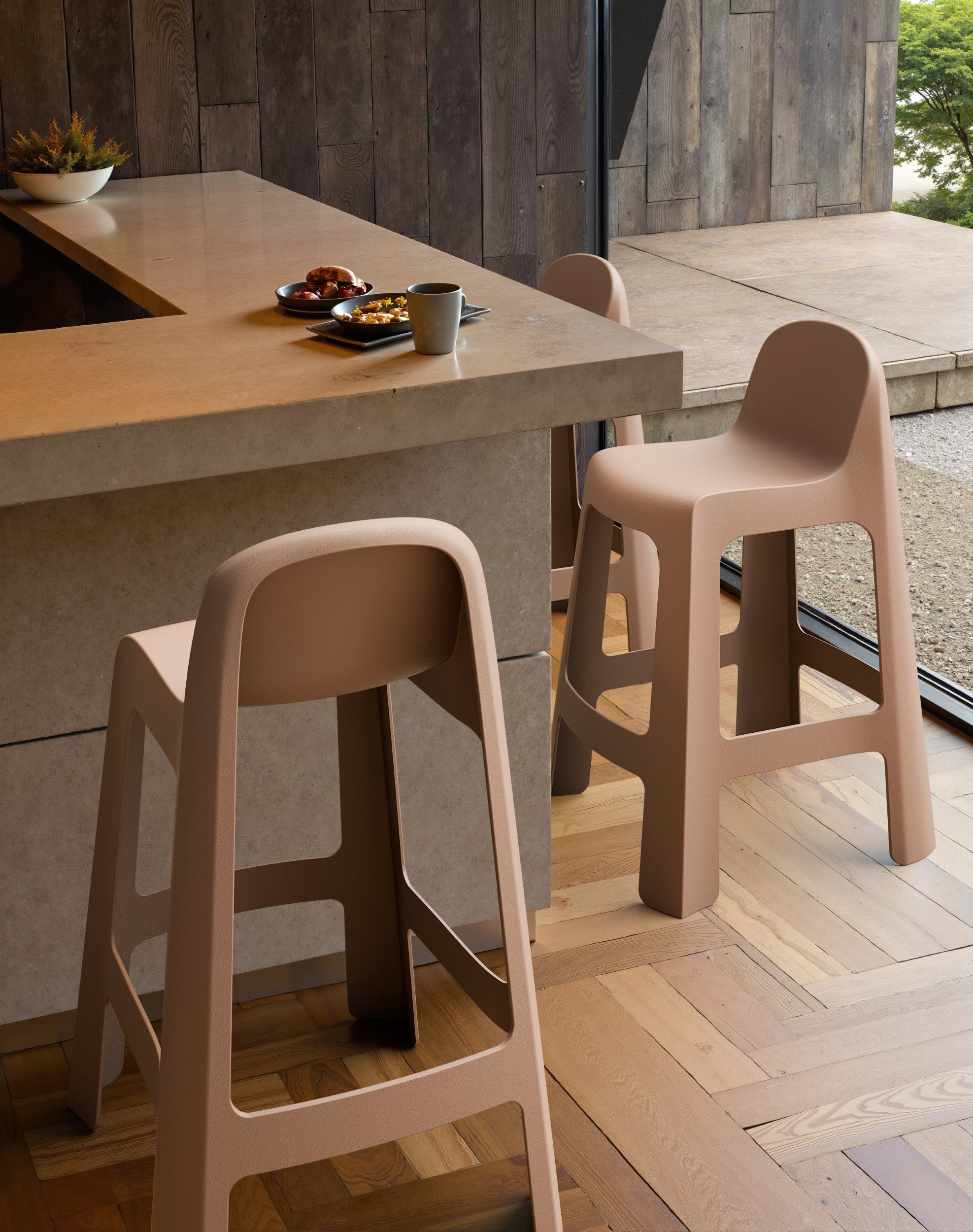 Seagrass Outdoor Bar Stool Mocha Brown