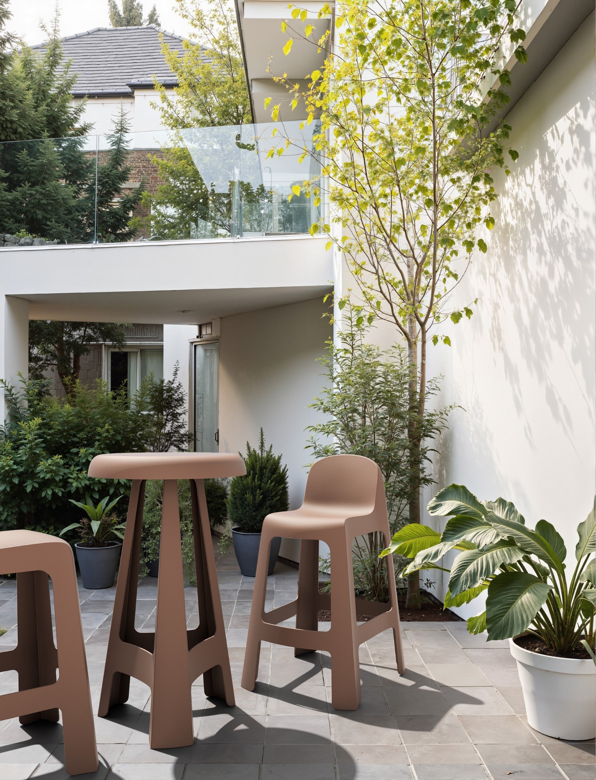 Seagrass Outdoor Bar Stool Mocha Brown