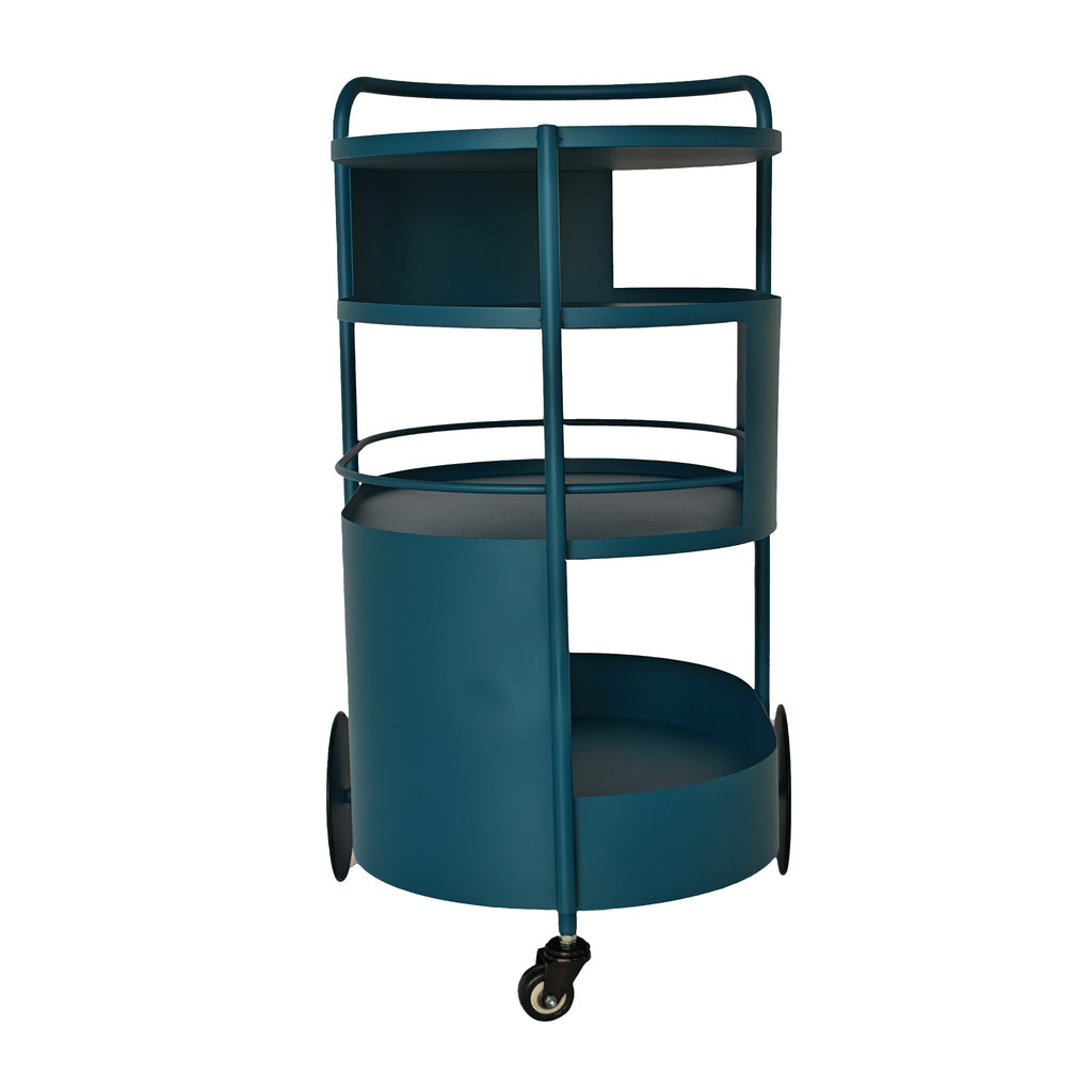 63cm Amalfi Bar Cart - Navy Blue