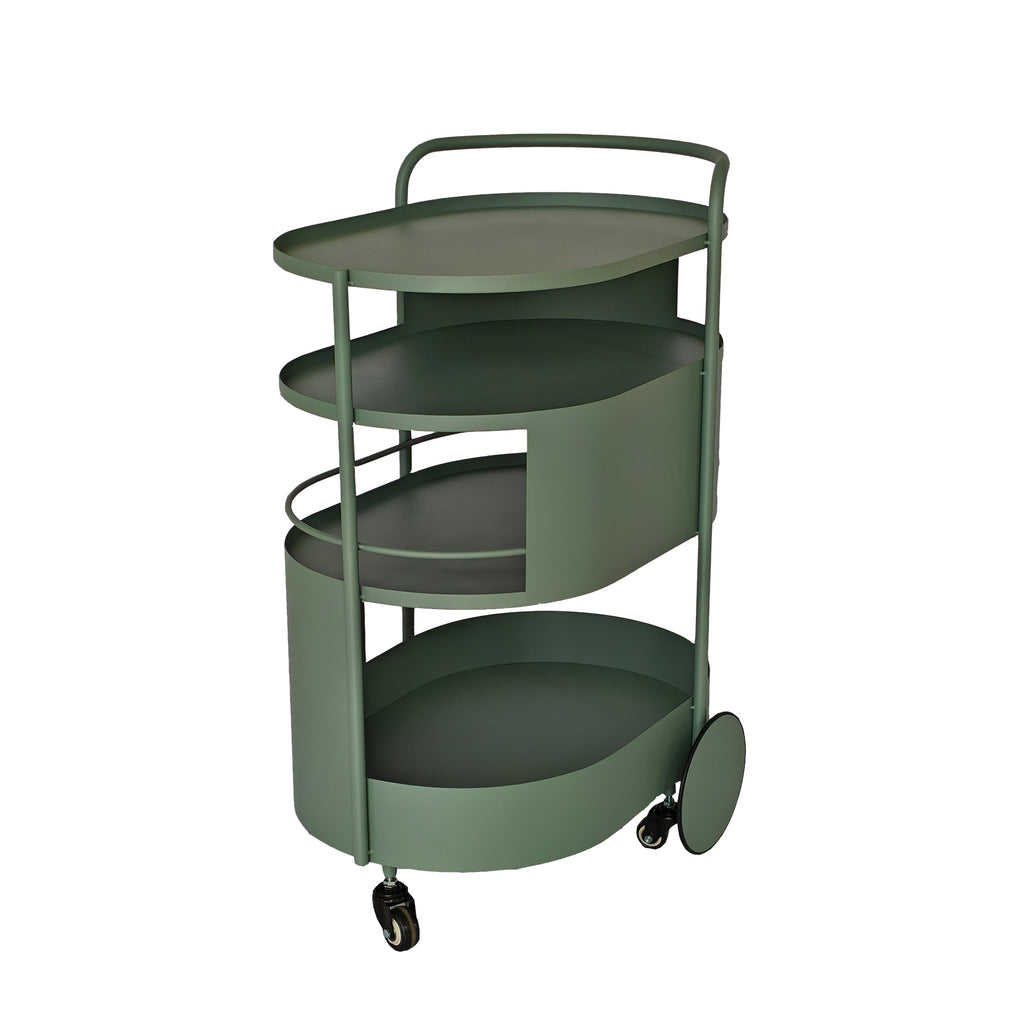 63cm Amalfi Bar Cart - Sage Green