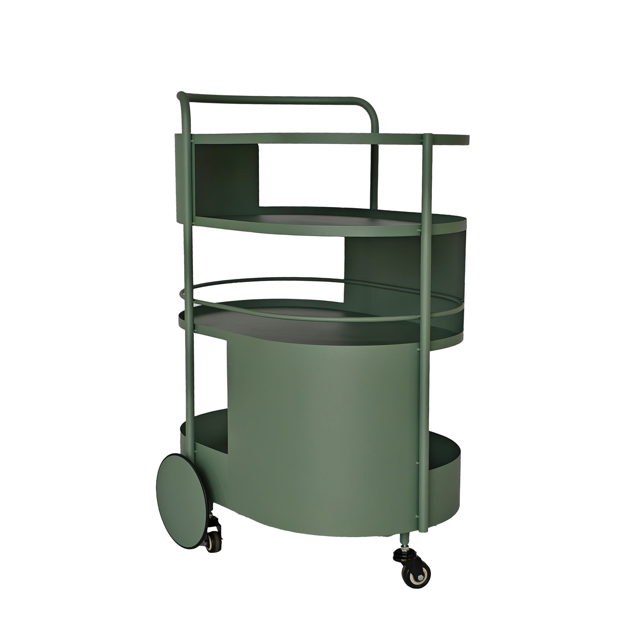 63cm Amalfi Bar Cart - Sage Green