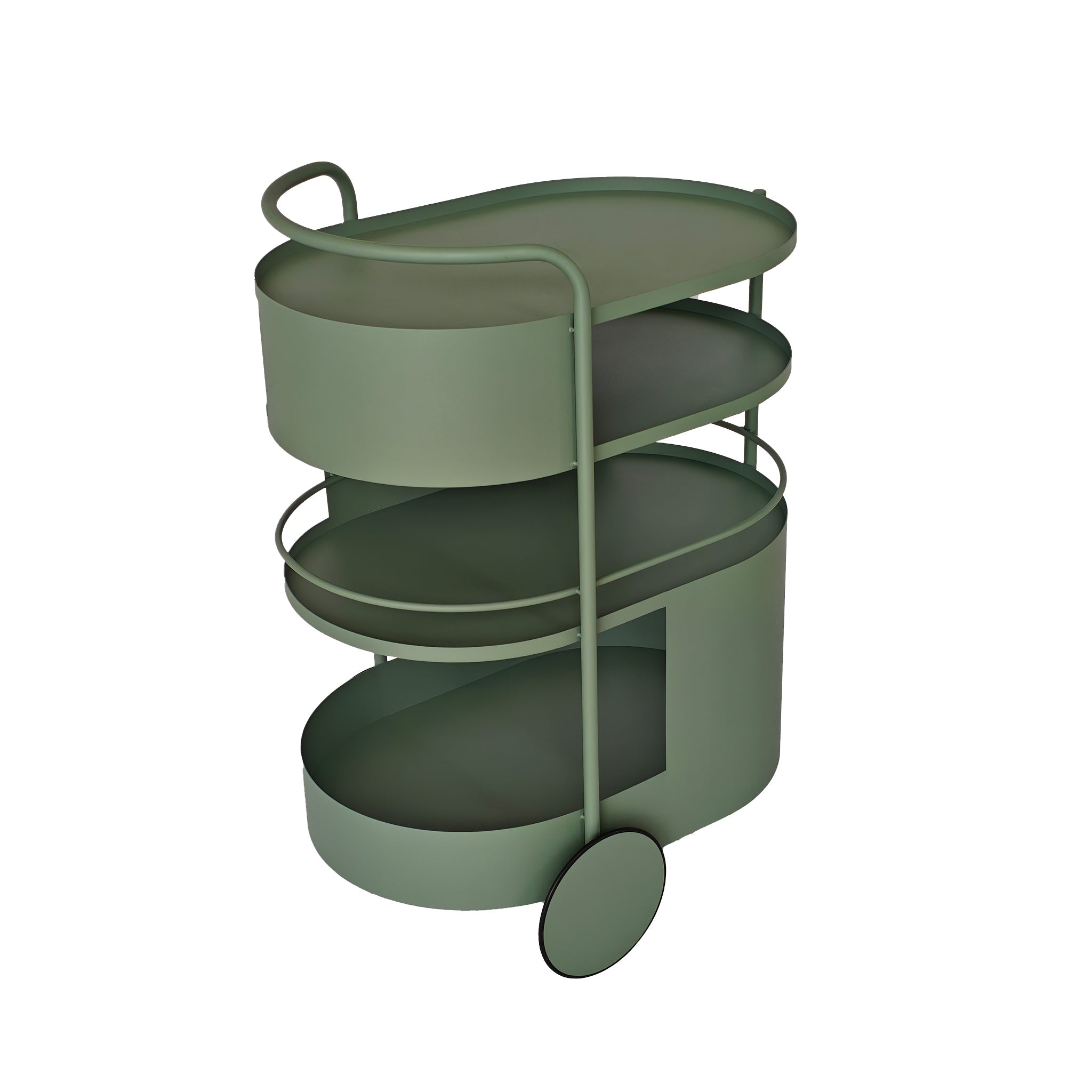 63cm Amalfi Bar Cart - Sage Green