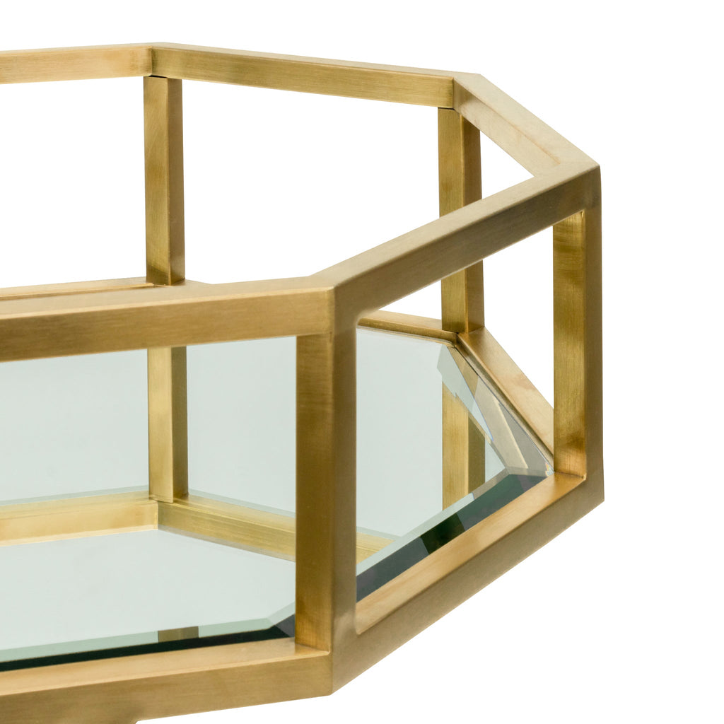 Amalfi Bar Cart - Mirror and Gold Base