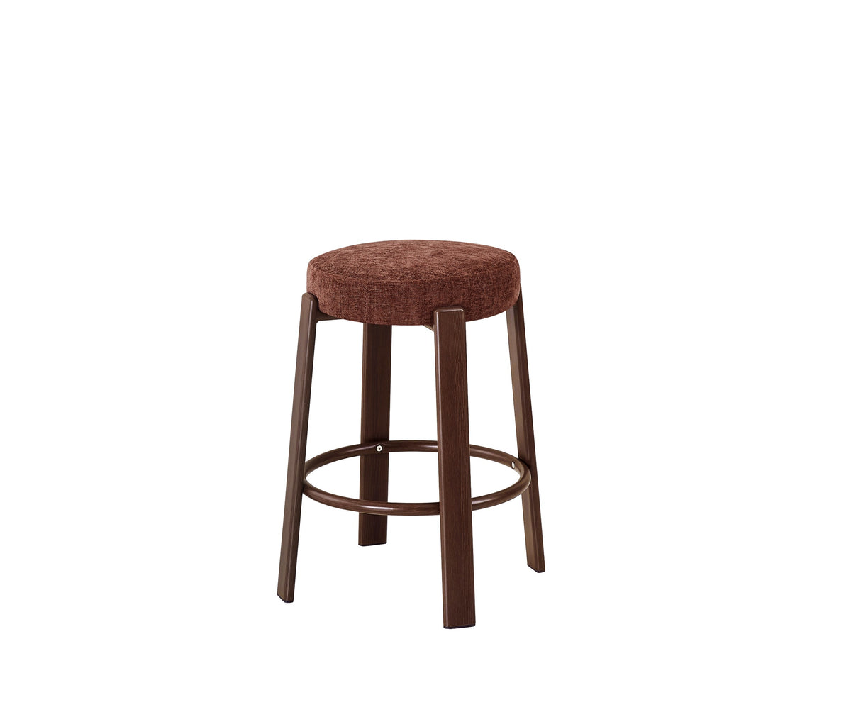 Bravena Bar Stool Rust / Walnut (Set of 2)