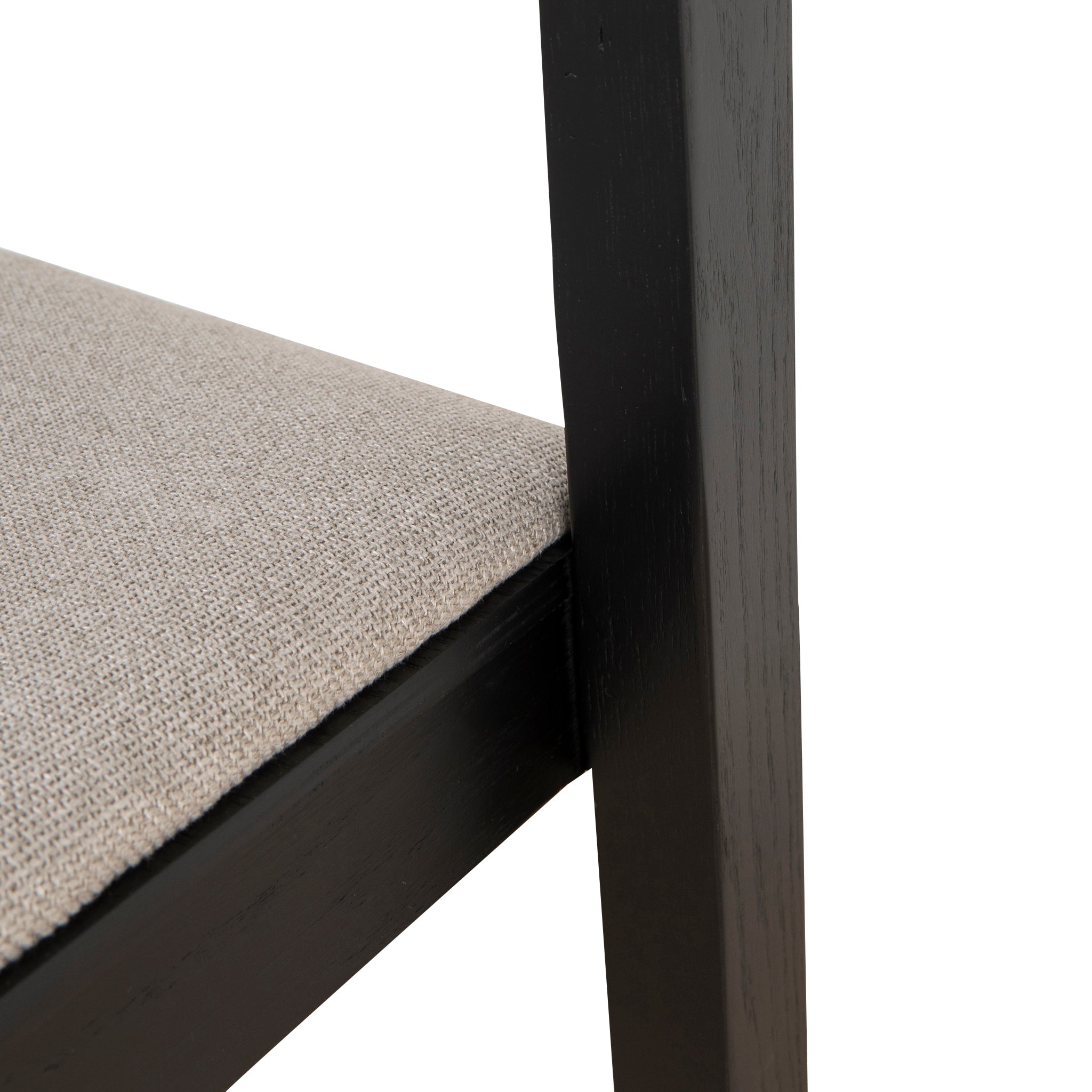 Black Amalfi Bar Stool - Grey Seat