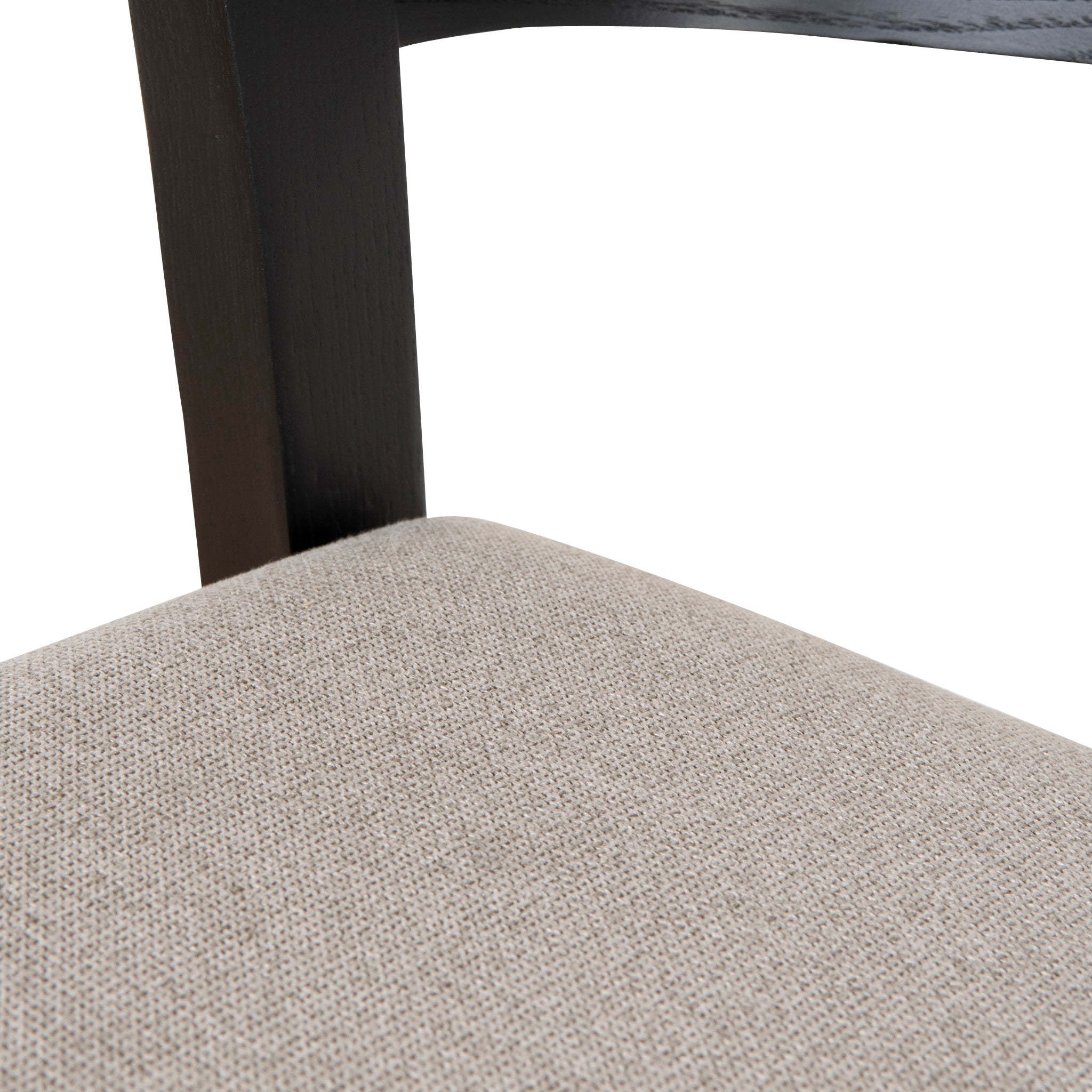 Black Amalfi Bar Stool - Grey Seat