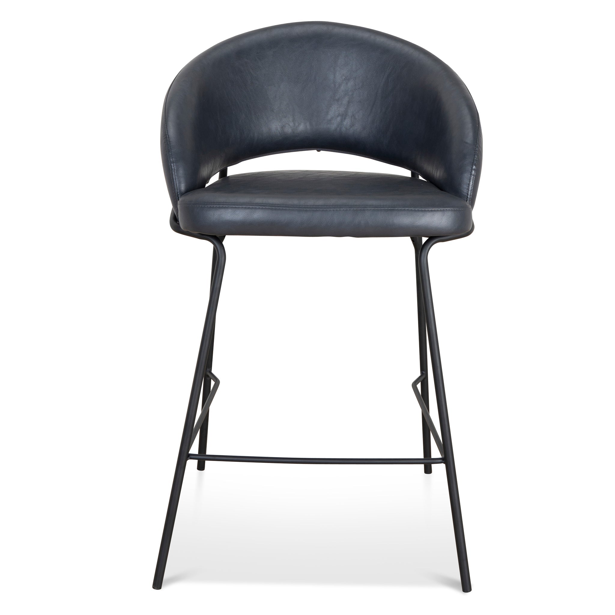 Fabric Amalfi Bar Stool - Full Black (Set of 2)