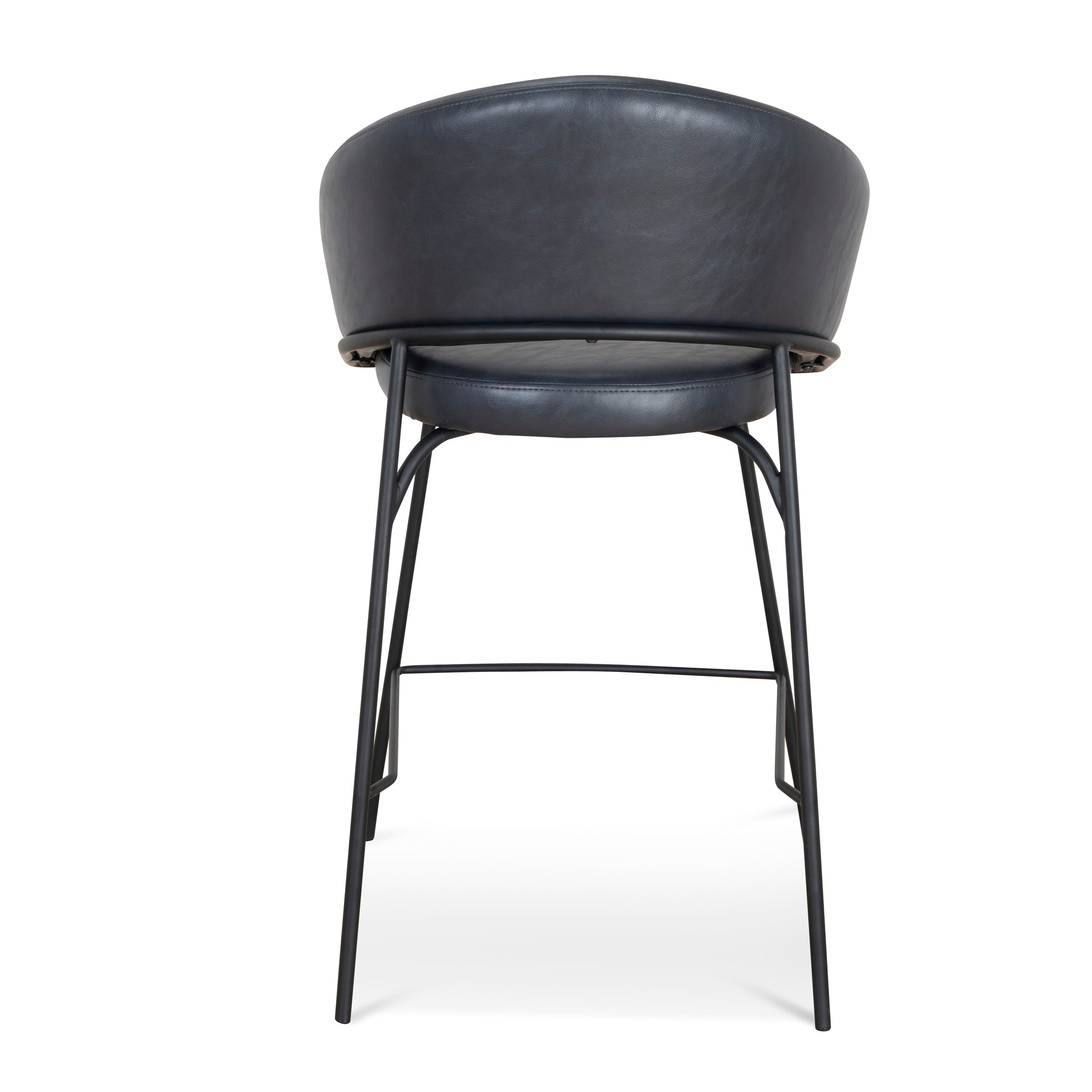 Fabric Amalfi Bar Stool - Full Black (Set of 2)