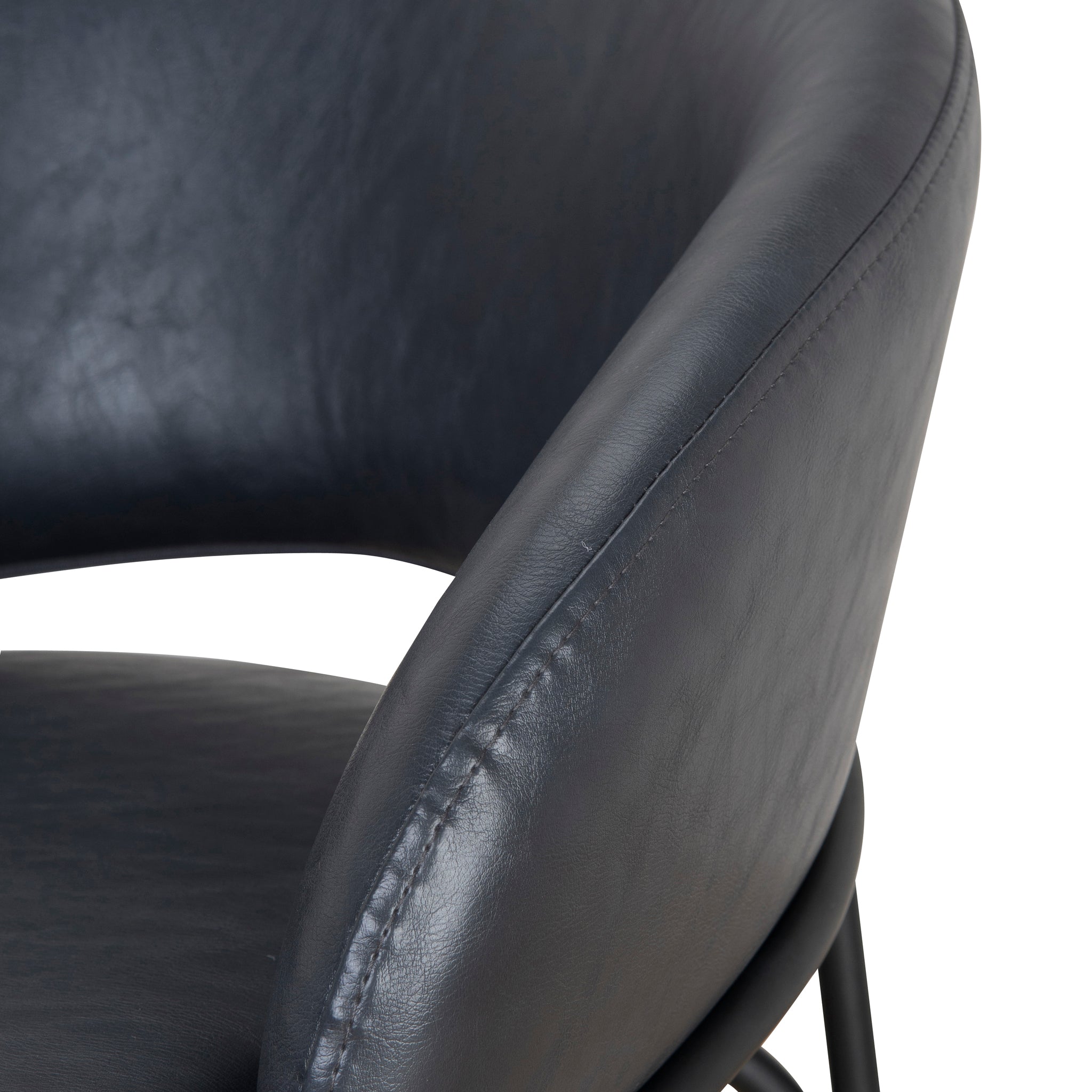 Fabric Amalfi Bar Stool - Full Black (Set of 2)