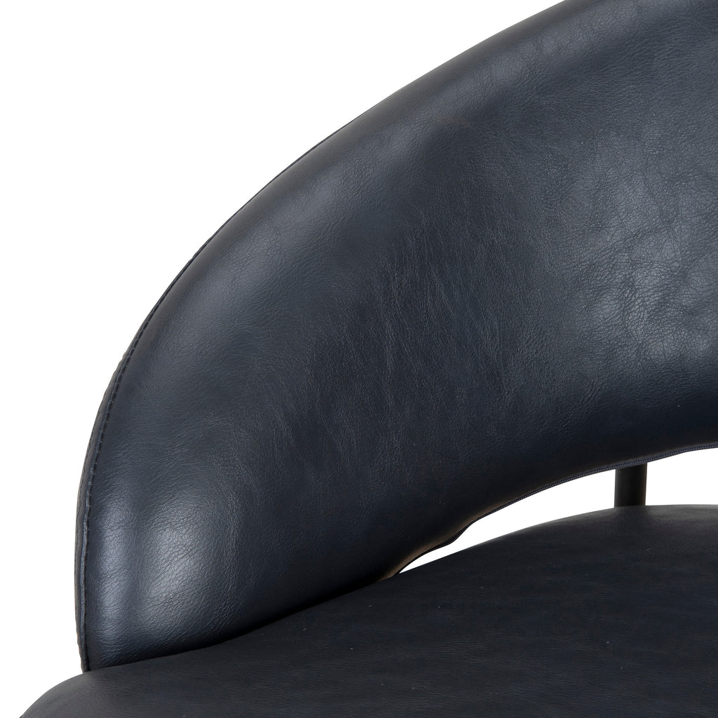 Fabric Amalfi Bar Stool - Full Black (Set of 2)