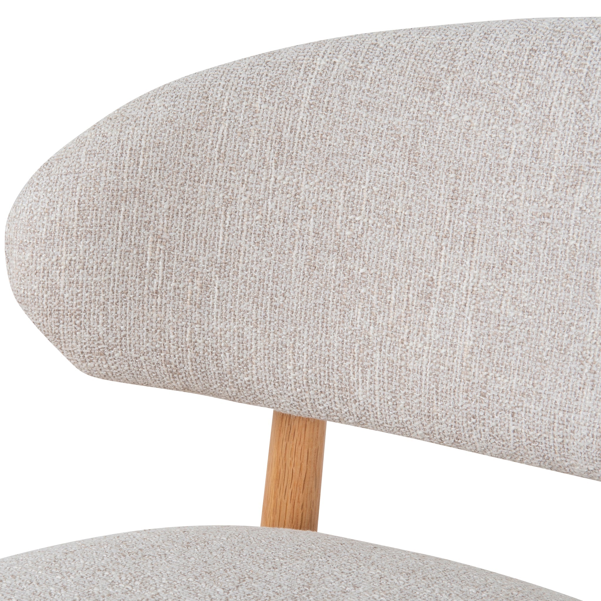 65cm Coastal Beige Amalfi Bar Stool - Natural Oak