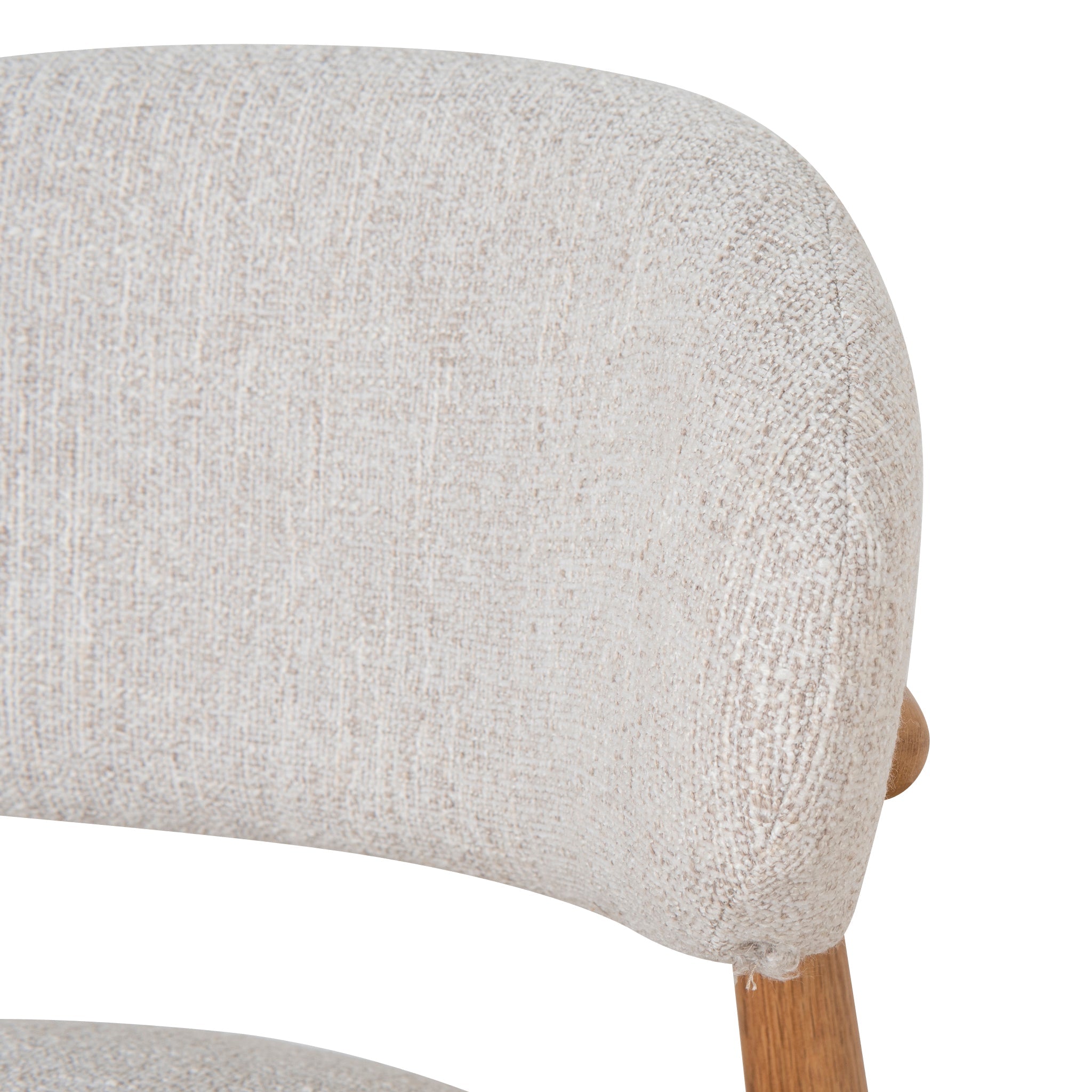65cm Coastal Beige Amalfi Bar Stool - Natural Oak