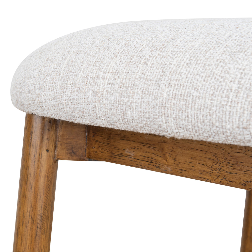 65cm Coastal Beige Amalfi Bar Stool - Walnut