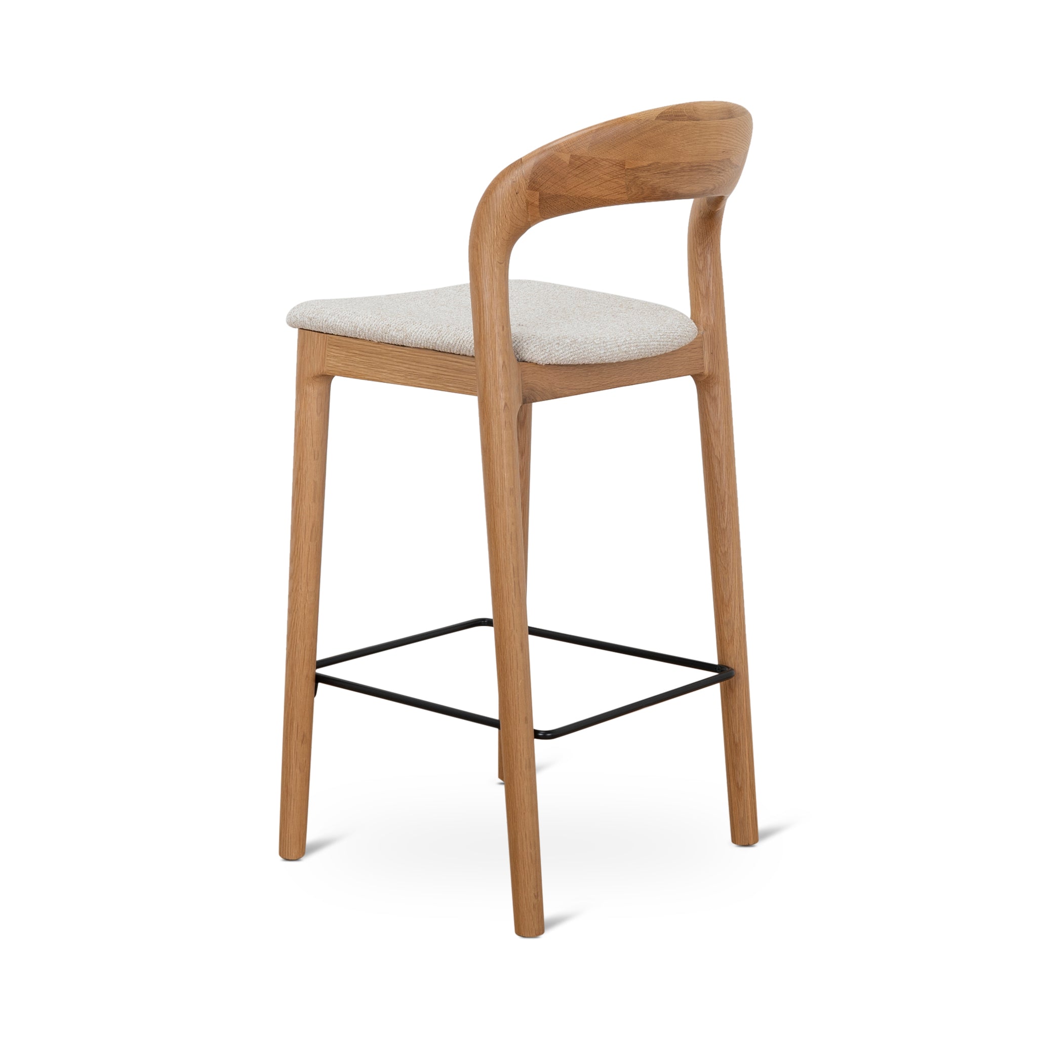65cm Natural Amalfi Bar Stool - Beige (Set of 2)
